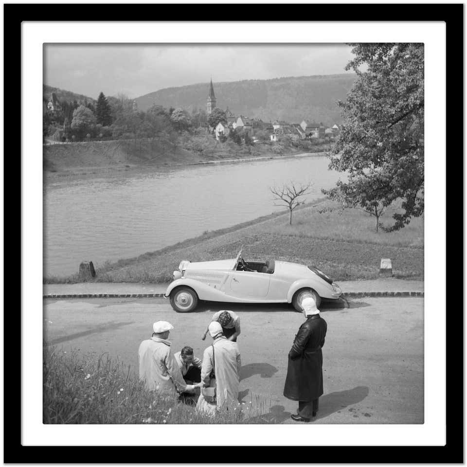 Karl Heinrich Lämmel To Neckargemuend Mercedes Benz Car Near Heidelberg, Germany 1936, Printed Later 1936/2021 photo Art