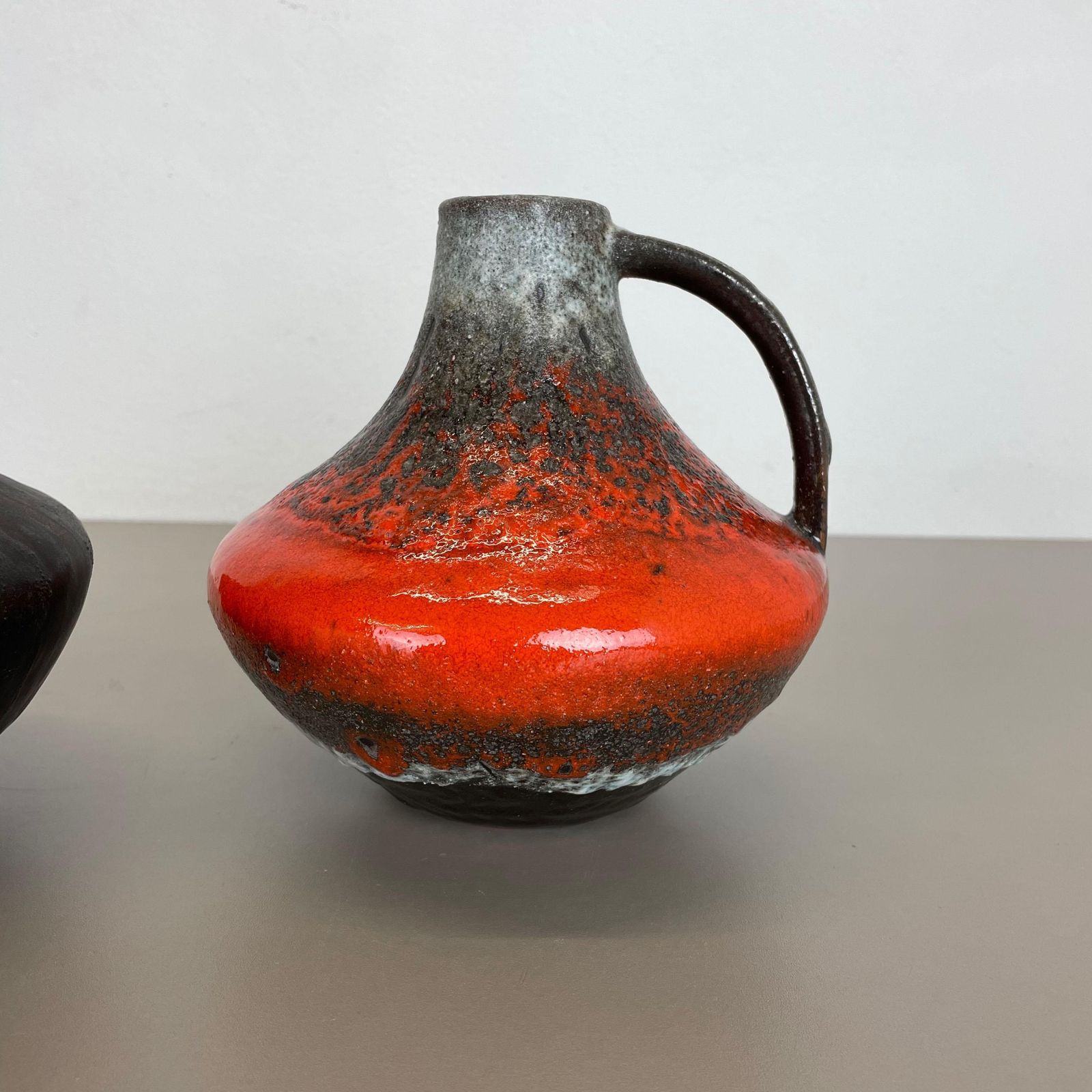 480.0 Set Of 2 Fat Lava Pottery Vases Heinz Siery Carstens Tönnieshof, Germany, 1970s photo