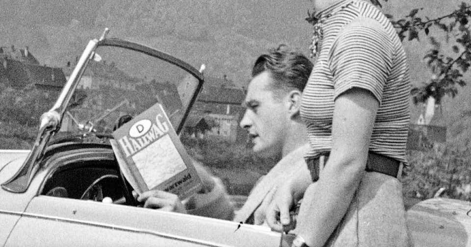 Karl Heinrich Lämmel To Neckargemuend Mercedes Benz Car Near Heidelberg, Germany 1936, Printed Later 1936/2021 photo for sale
