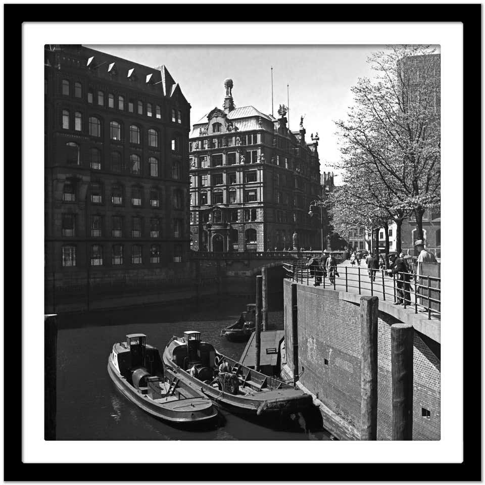 Karl Heinrich Lämmel Fleets At Hamburg Speicherstadt, Germany 1938, Printed Later 1938/2021 photo Art