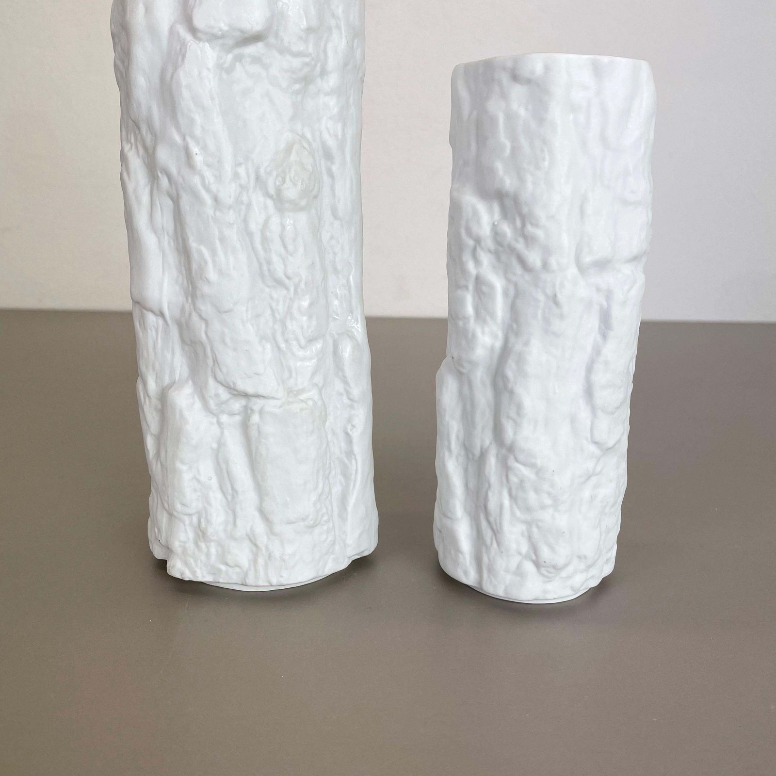 photo vinterior Set Of 2 Porcelain Op Art Brutalist Vase By Bareuther, Bavaria, Germany, 1970s