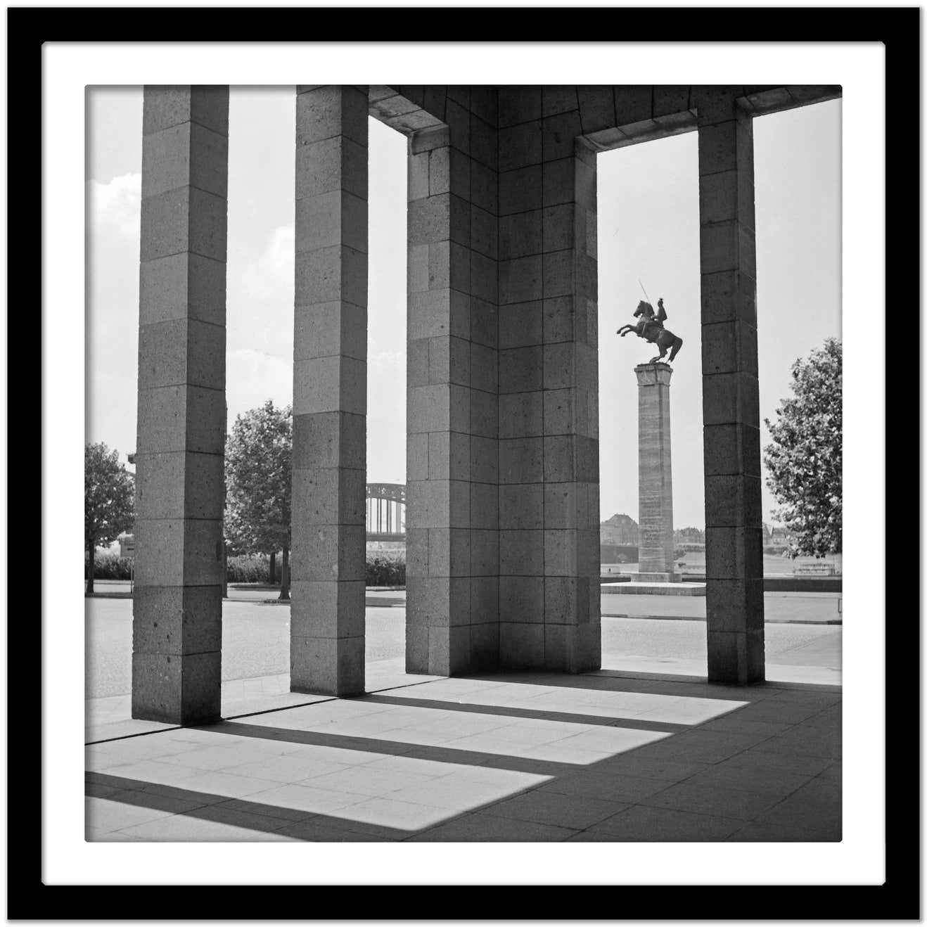 Uhlan Memorial Court Of Honour At Rhine Duesseldorf, Germany 1937 Printed Later 1937/2021 photo Art