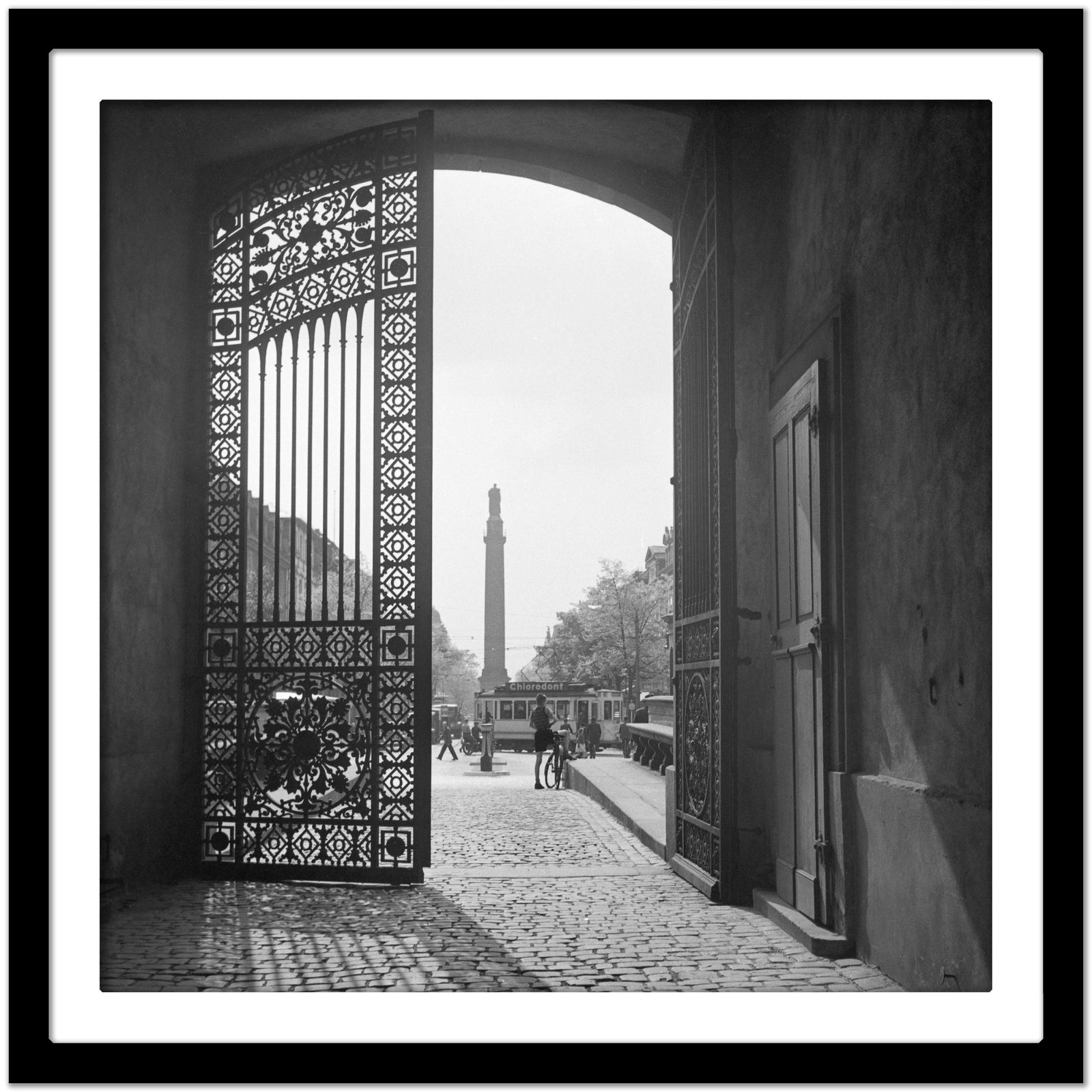 Karl Heinrich Lämmel View From Iron Gate To City Life Darmstadt, Germany 1938 Printed Later 1938/2021 photo Art