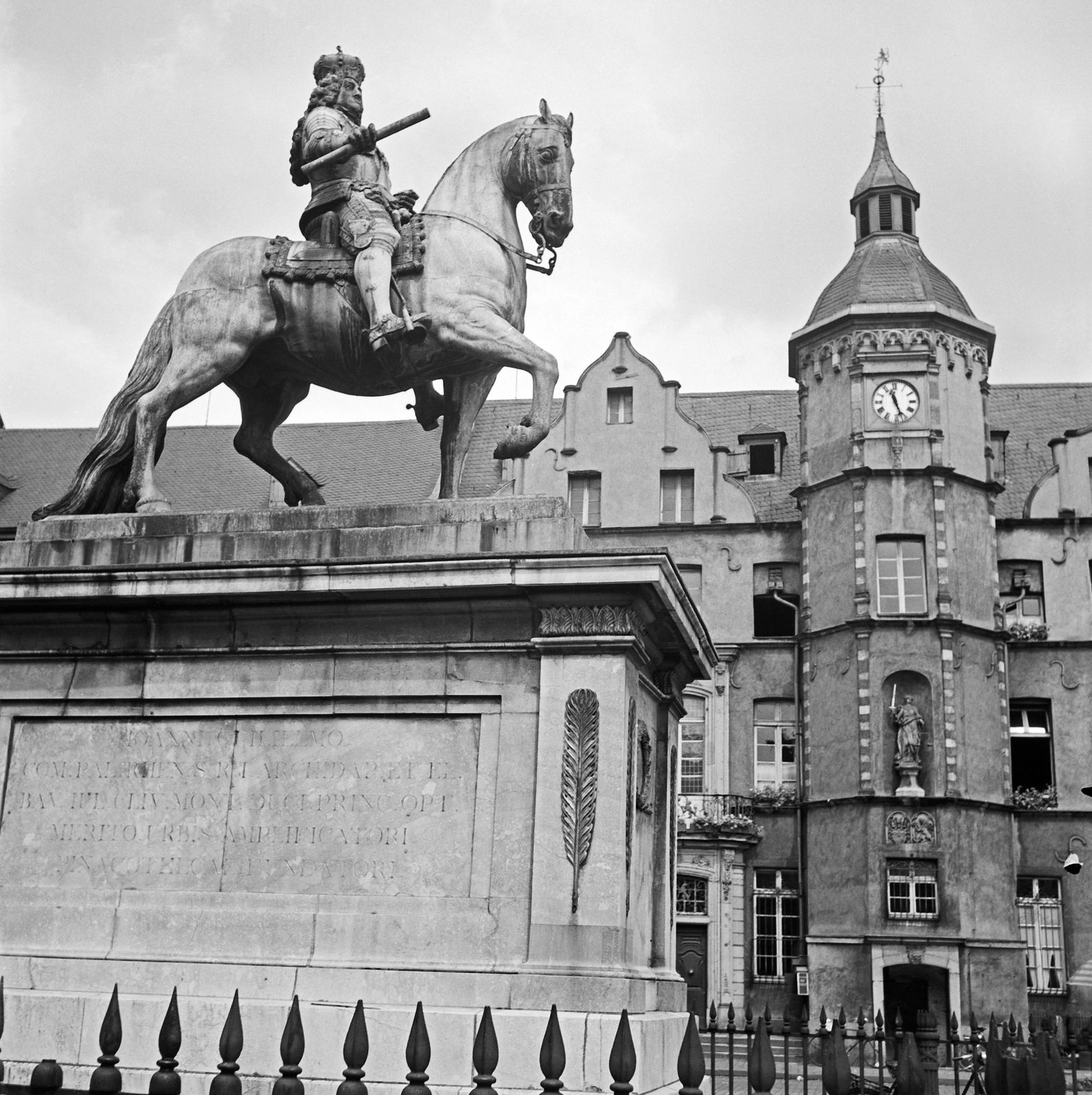 Karl Heinrich Lämmel Memorial Jan Wellem At Old City Hall Duesseldorf, Germany 1937 Printed Later 1937/2021