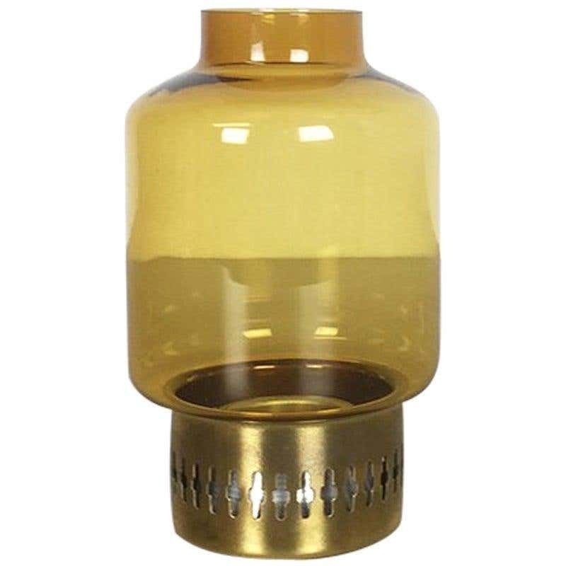 Vintage 1960s Brass Candleholder By Hans Agne Jakobsson Made In Sweden