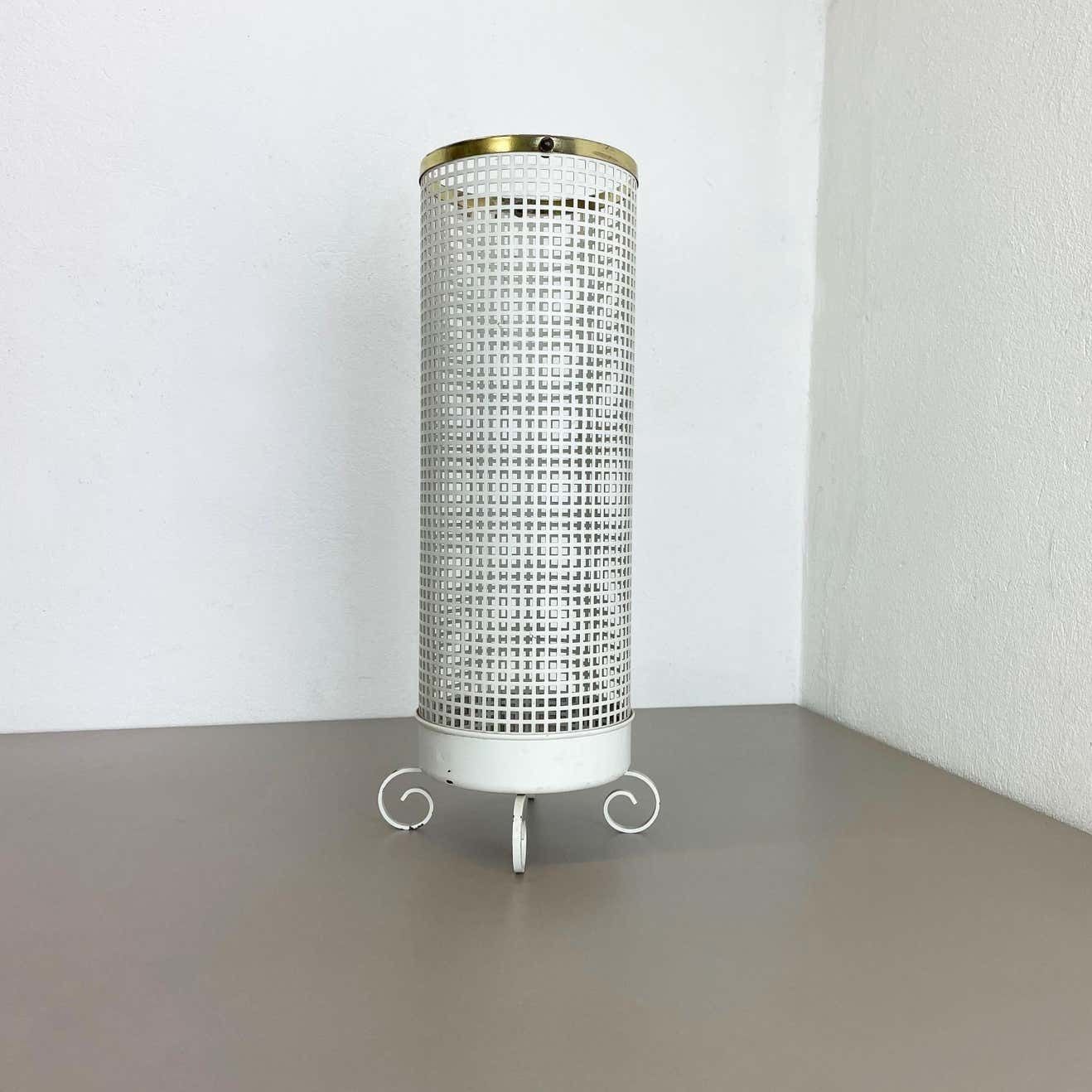 Midcentury Brass Matégot Style Hollywood Regency Umbrella Stand, France, 1950s photo furniture