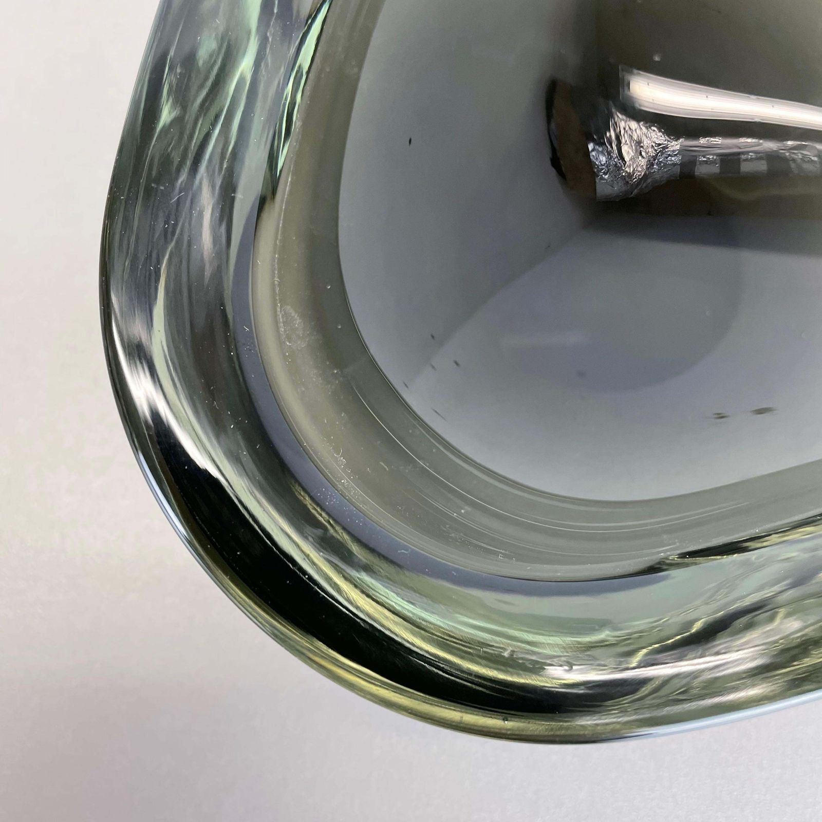 photo vinterior New Old Stock 1,2kg Murano Glass Shell Bowl Antonio Da Ros, Cenedese Italy 1960s