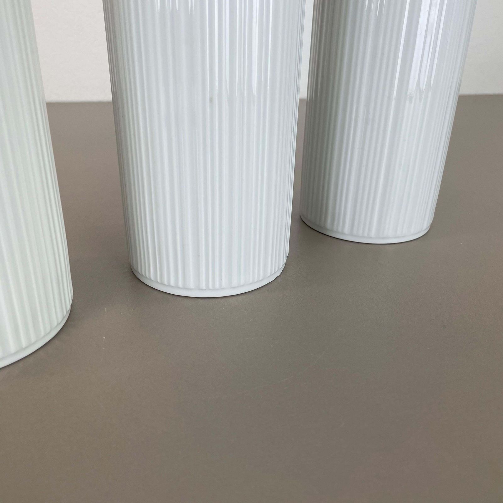 Set Of 3 Op Art Porcelain Vases By Melitta Minden, Germany, 1970s photo buy