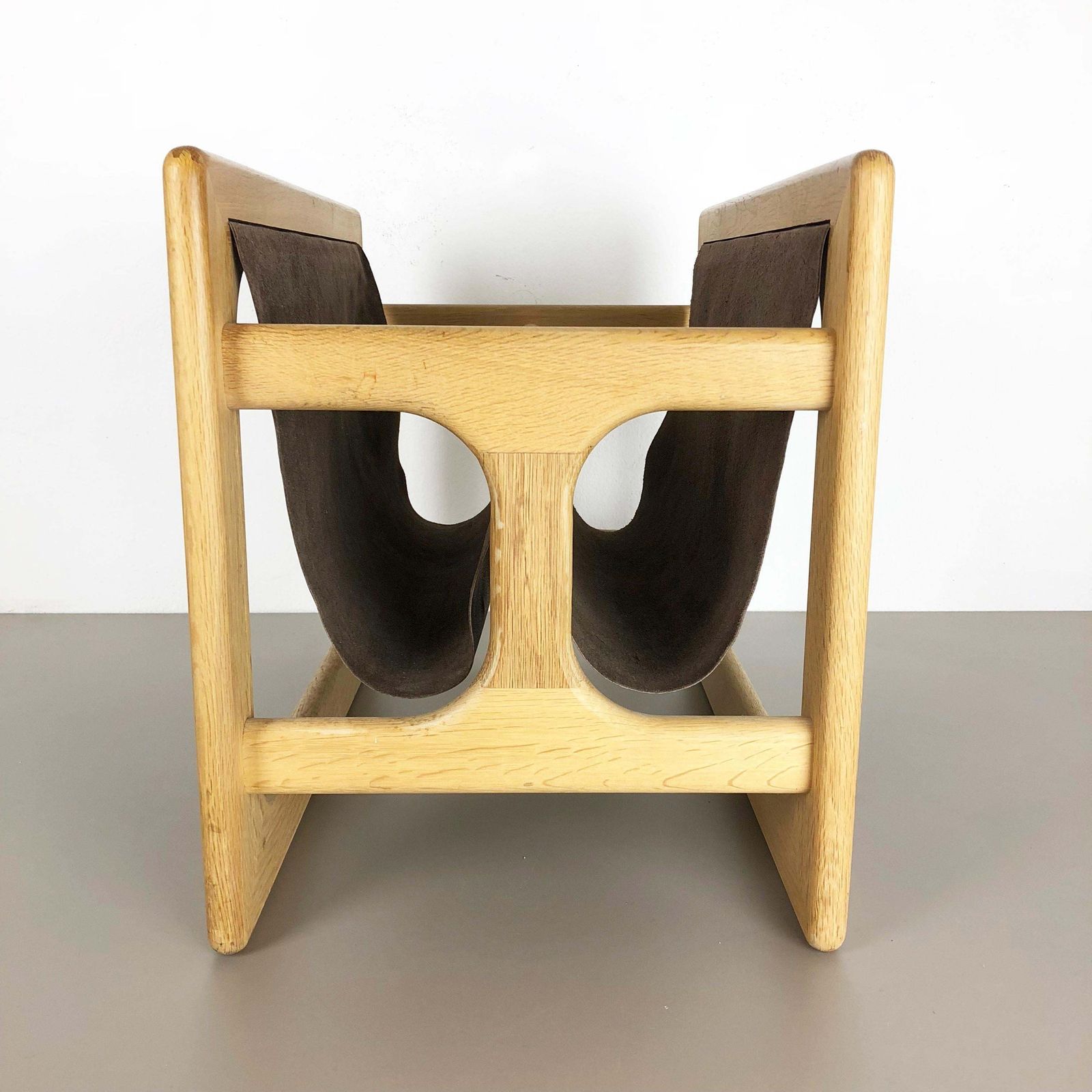 Minimalistic 1970s Danish Oak Wood Magazine Rack Design Made By Salin Møbler photo Home Decor