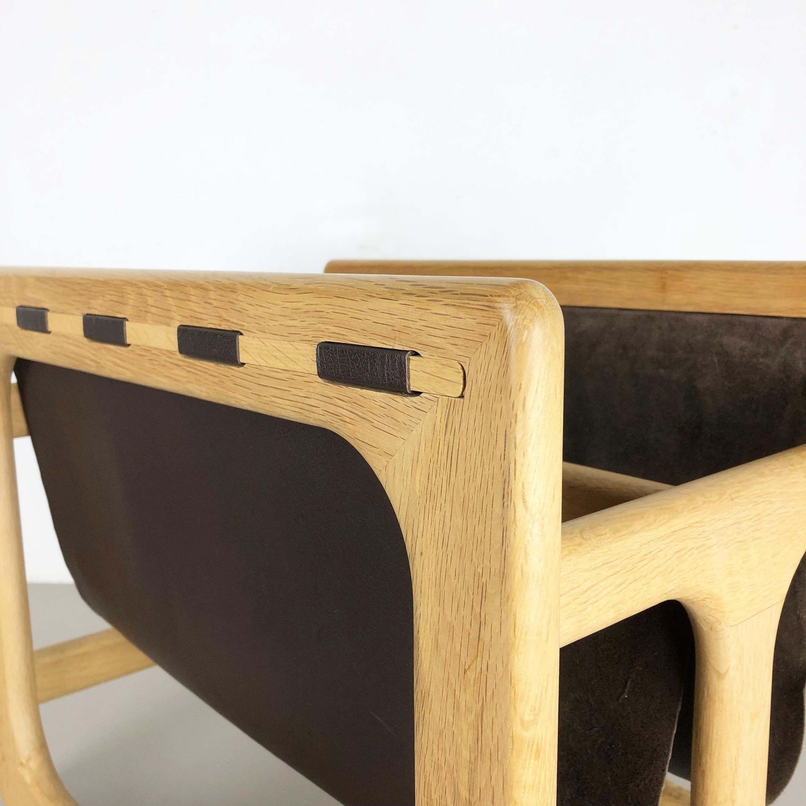 Home Decor Minimalistic 1970s Danish Oak Wood Magazine Rack Design Made By Salin Møbler photo