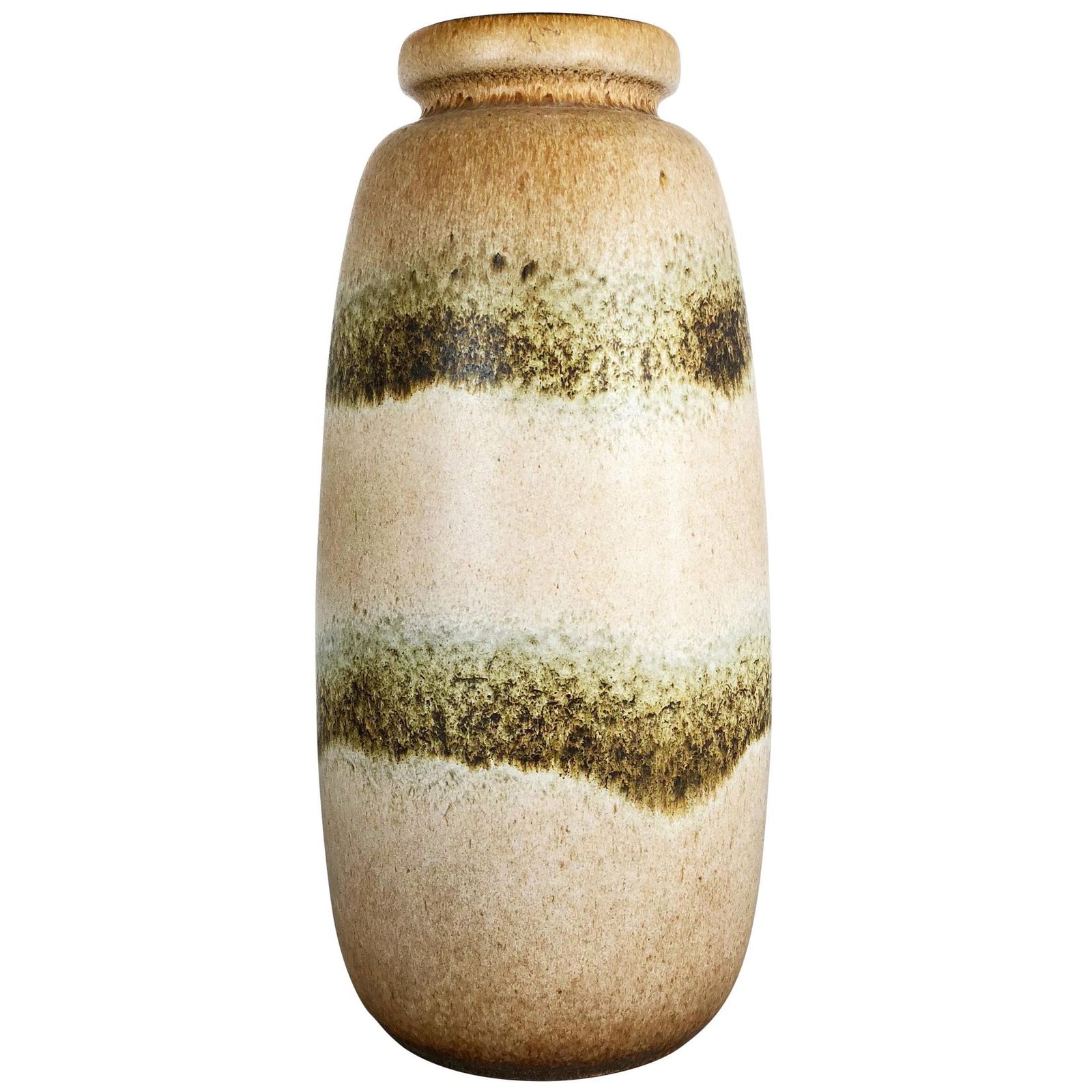 Large Pottery Fat Lava Multi Color 284 47 Floor Vase Made By Scheurich, 1970s