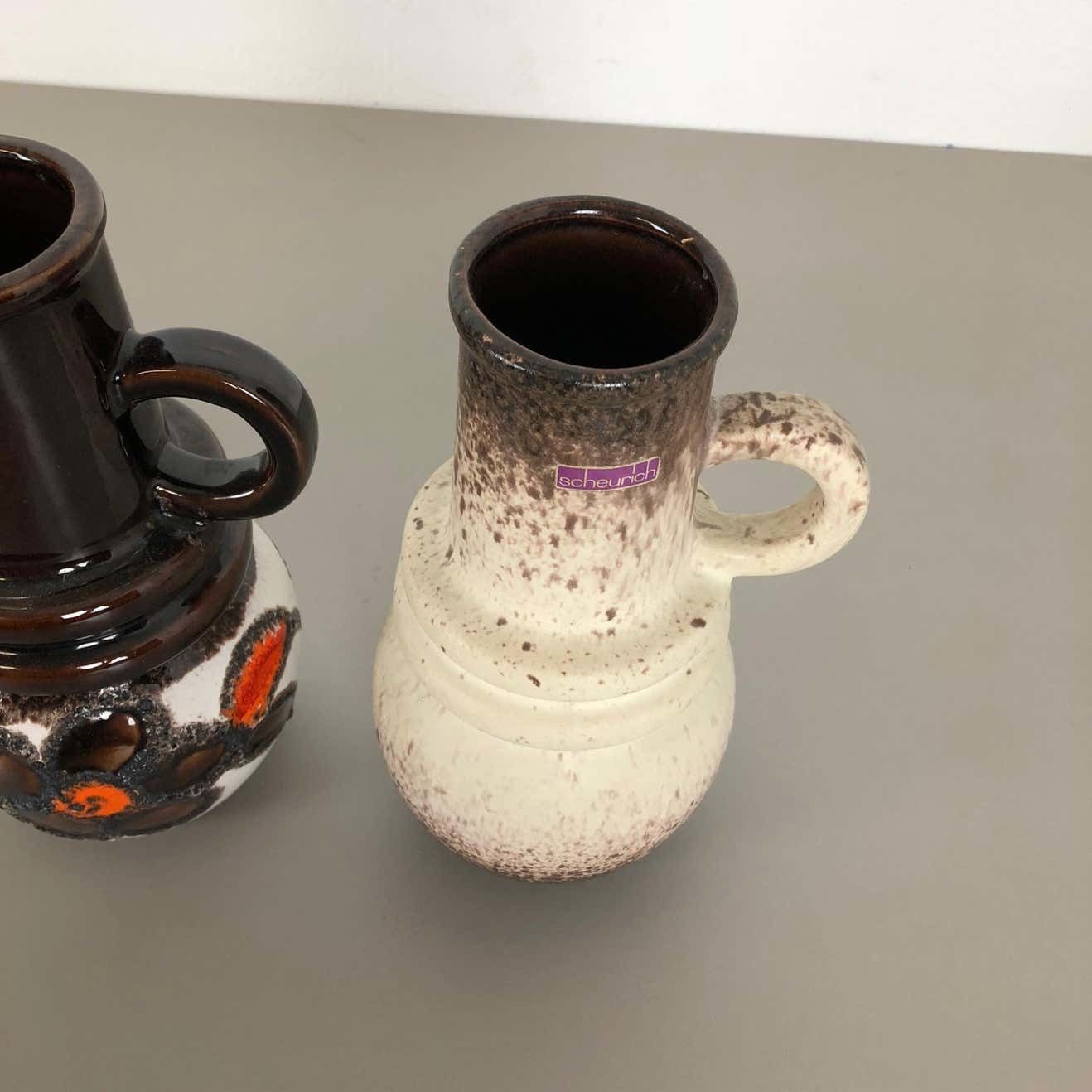 photo furniture Set Of Three 1970s Pottery Fat Lava "Vienna" Vases Made By Scheurich, Germany