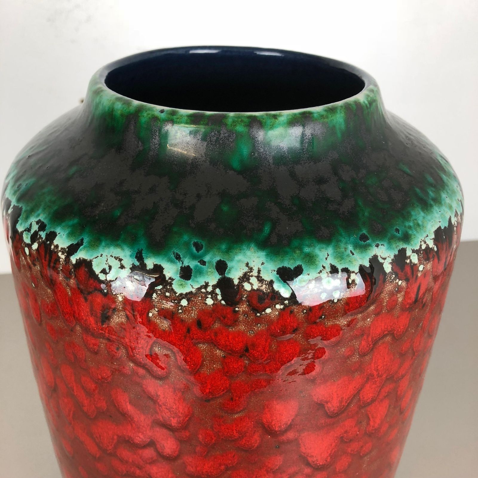 Large Pottery Fat Lava Multi Color 517 45 Floor Vase Made By Scheurich 1970s photo buy