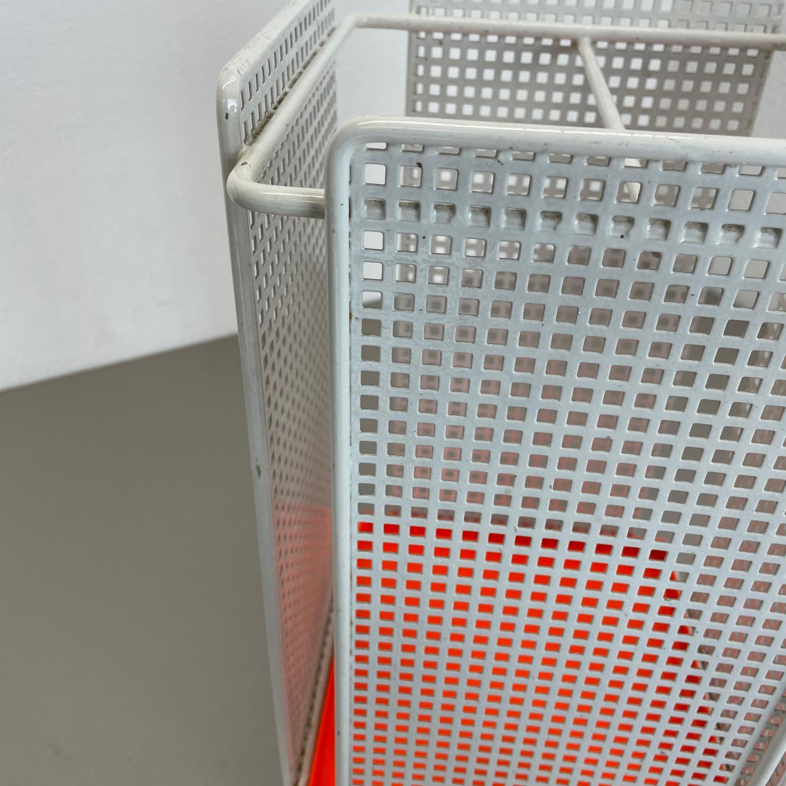 photo furniture Original Modernist Postmodern Max Sauze Style Metal Umbrella Stand, France 1970s