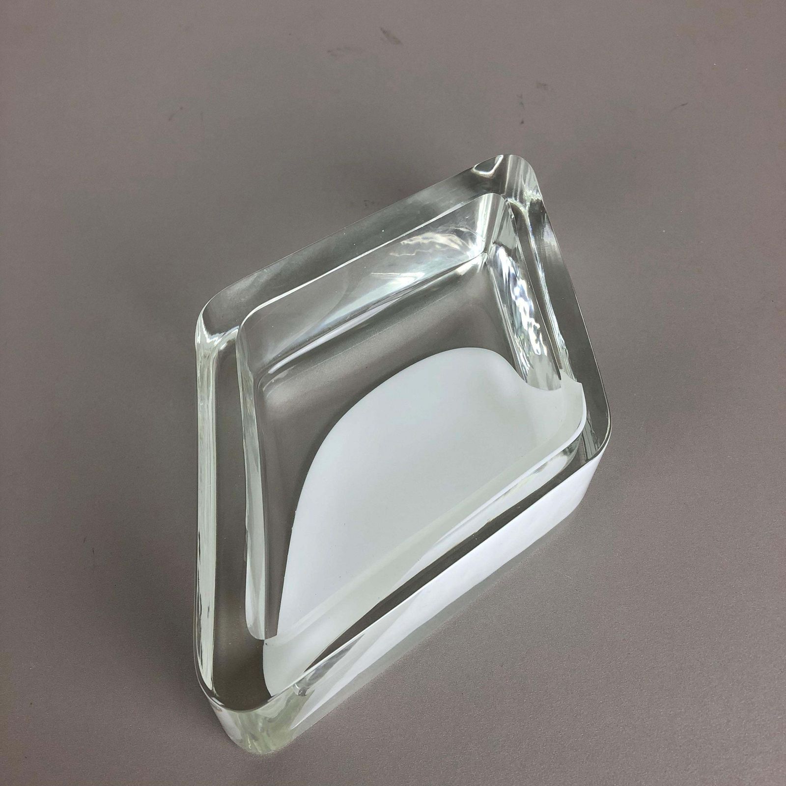 New Old Stock, Murano Glass Shell Bowl, Antonio Da Ros, Cenedese, 1970 photo vintage