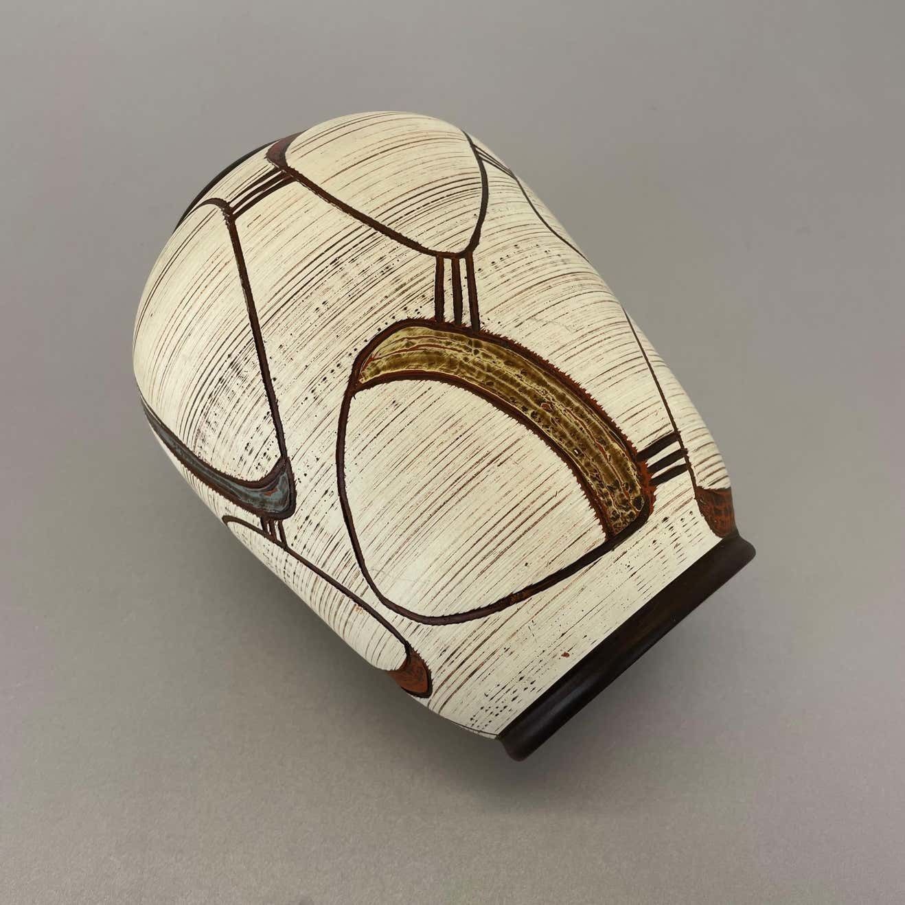 332.0 Colorful Abstract Ceramic Pottery Vase By Sawa Franz Schwaderlapp, Germany 1950s photo