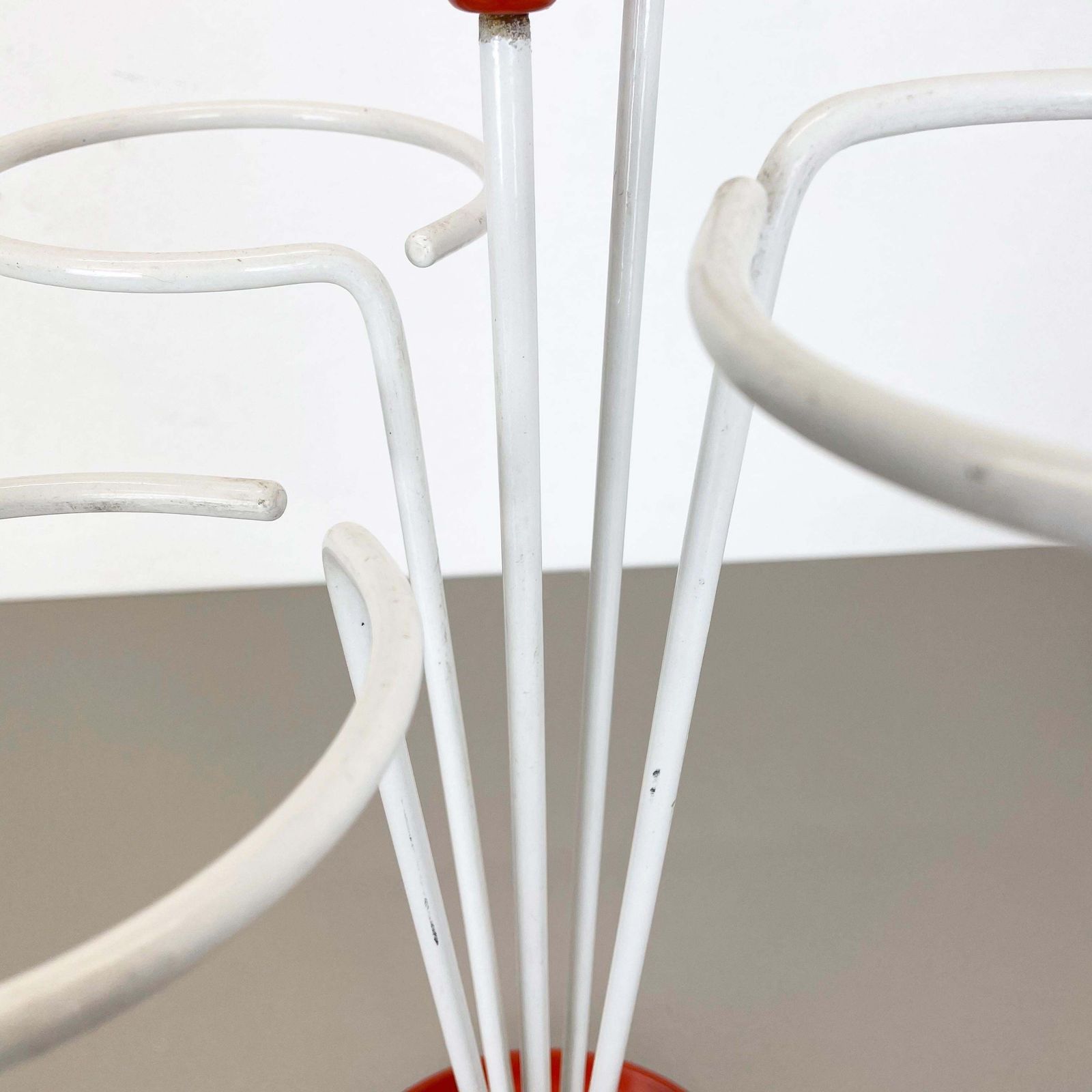 Original Minimalist Matégot Style Metal Pop Art Umbrella Stand, Germany, 1960s photo vinterior