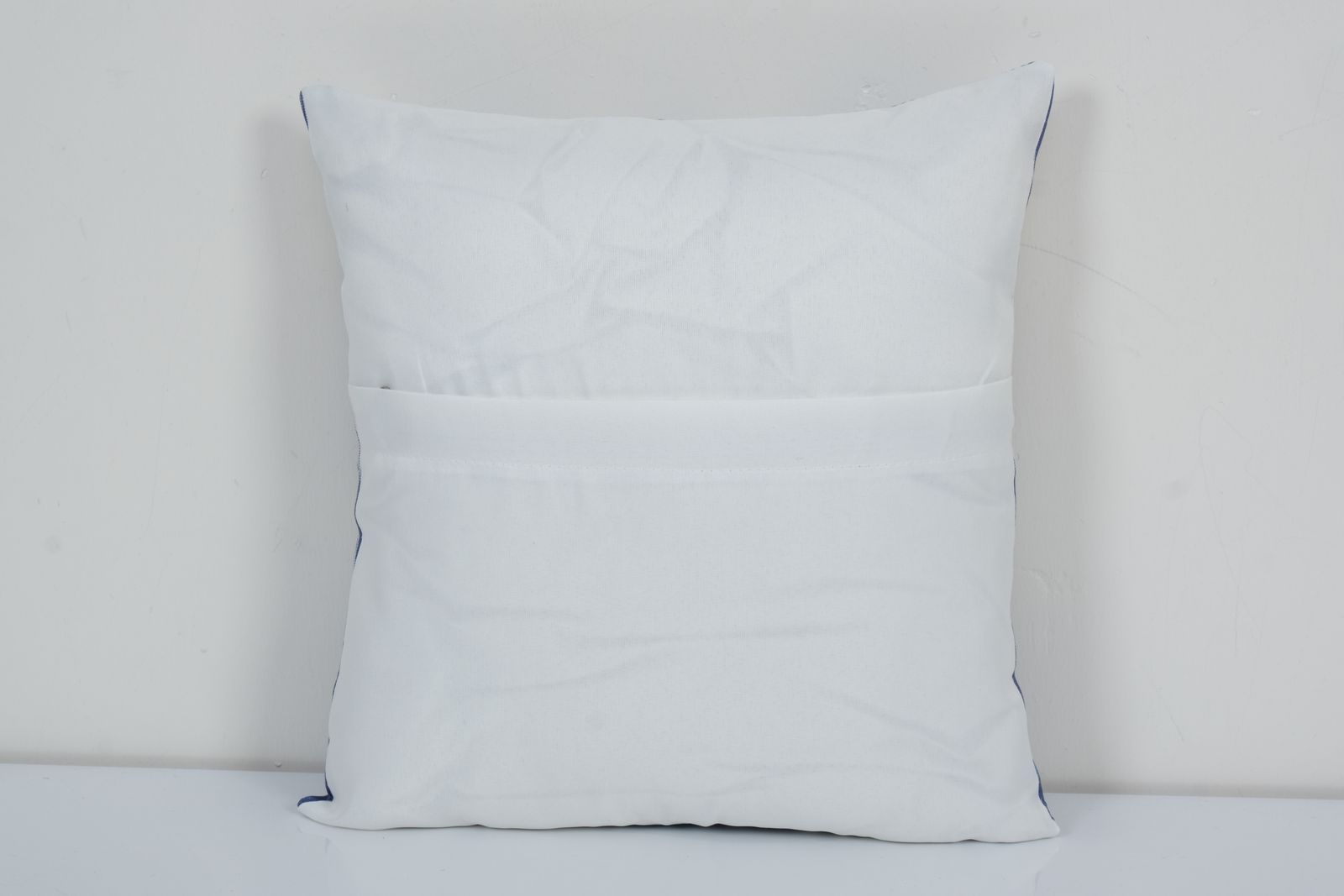 Ethnic Ikat Chevron Pillowcase Blue Square Pillow Uzbek Ikat Pillow, Tribal Turkish Cushion Cover 35x35 Cm photo furniture
