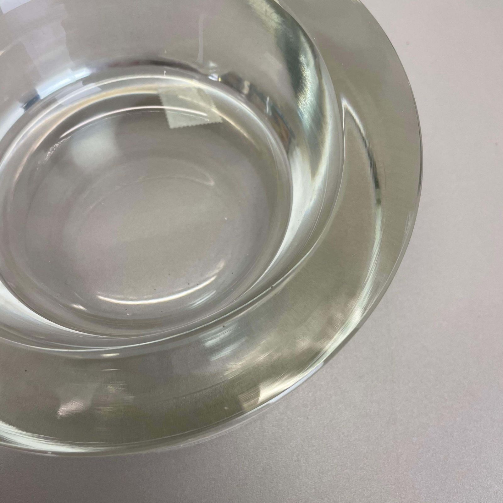 New Old Stock 2,6kg Lucid Bowl Murano Glass Seguso Vetri D'arte, Italy, 1970 No1 photo vintage