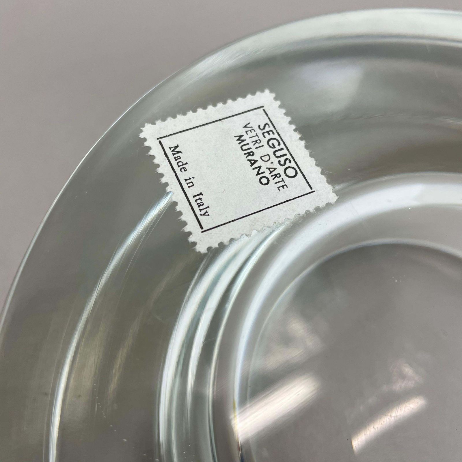 photo vinterior New Old Stock 2,6kg Lucid Bowl Murano Glass Seguso Vetri D'arte, Italy, 1970 No1