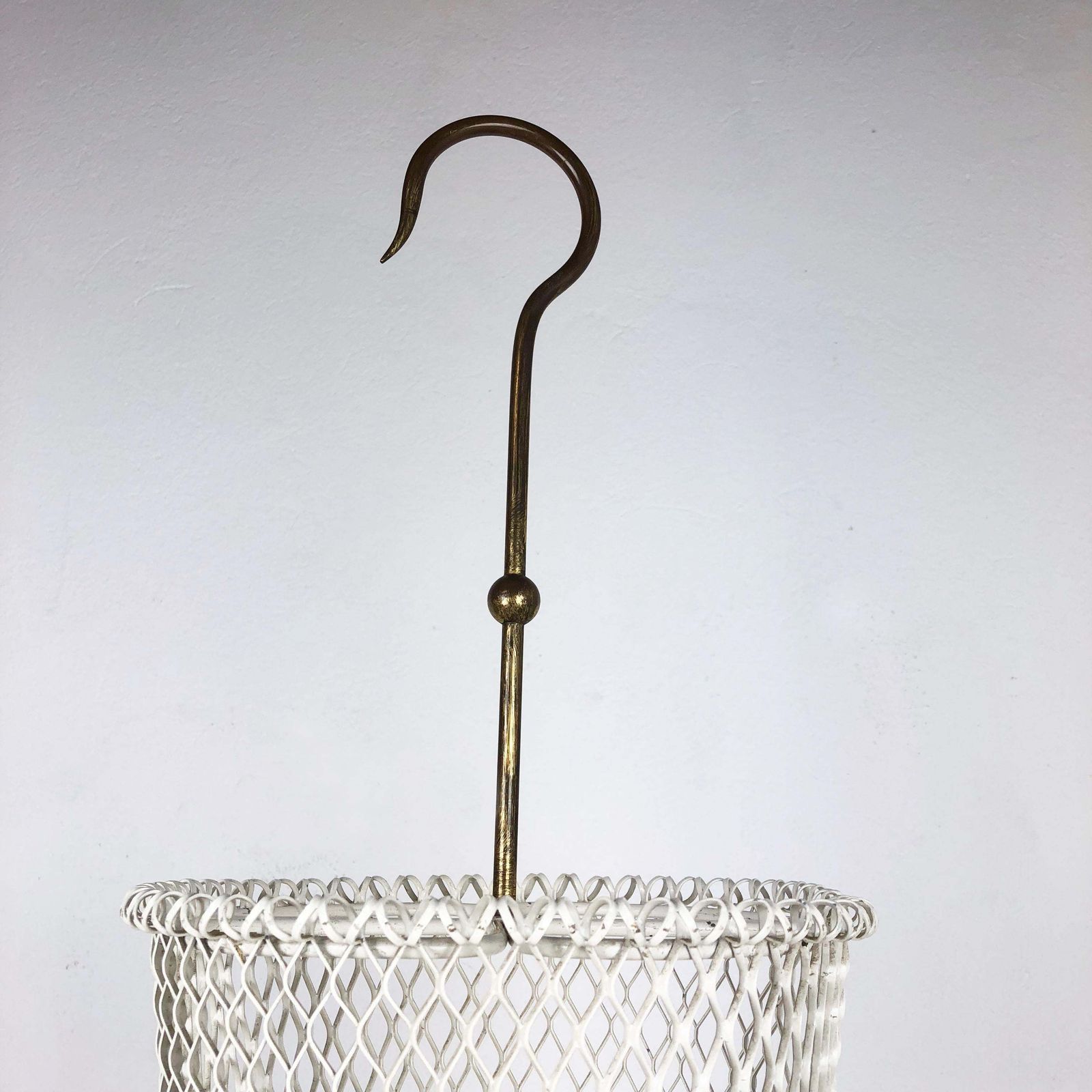 photo vinterior Original Matégot Style Metal Umbrella Stand, Mid Century Modern, France, 1960s