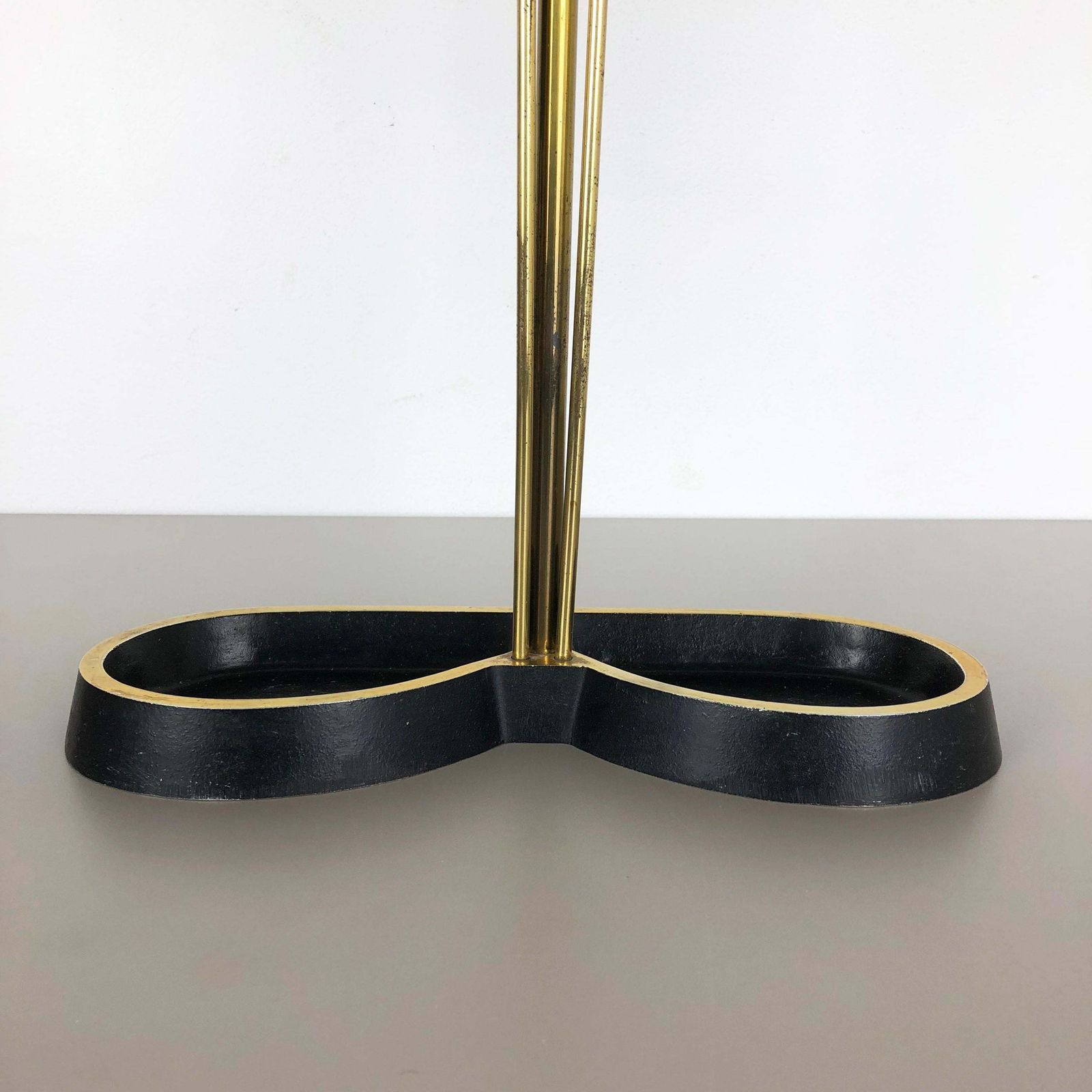 Original Midcentury Metal Brass Auböck Style Umbrella Stand, Austria, 1950s photo buy