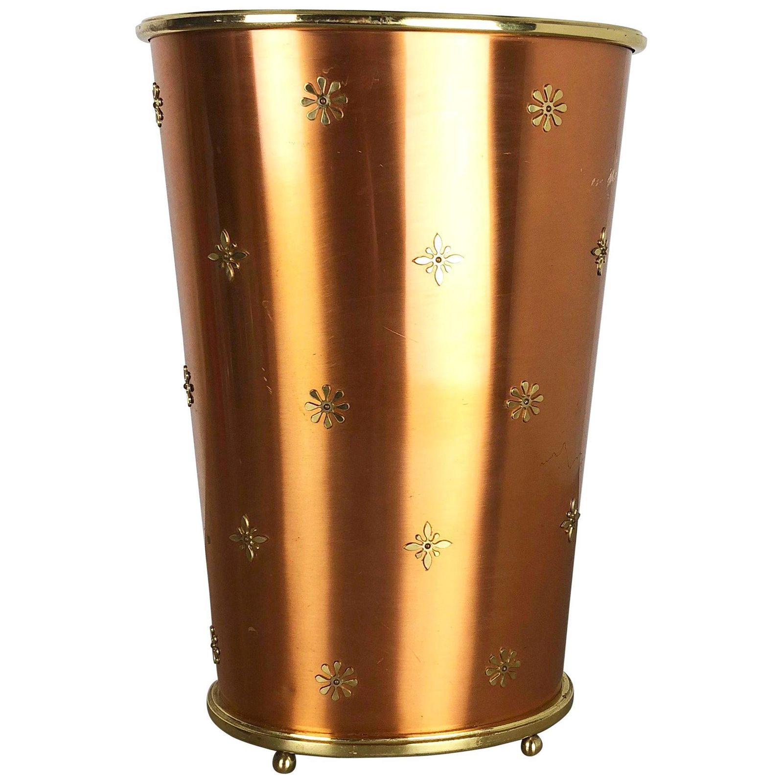Original 1950s Copper Umbrella Stand By Vereinigte Werkstätten München, Germany photo furniture