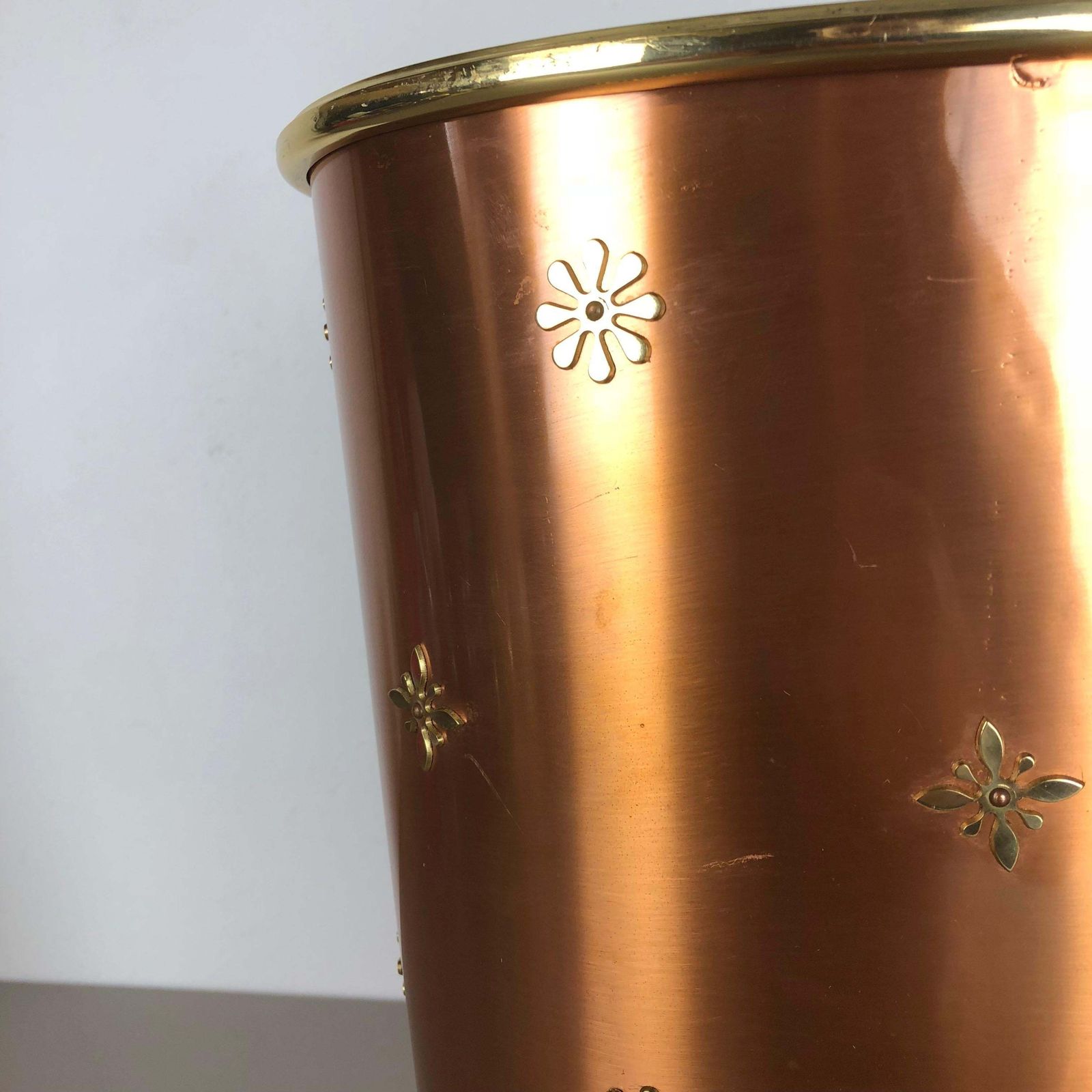 photo for sale Original 1950s Copper Umbrella Stand By Vereinigte Werkstätten München, Germany