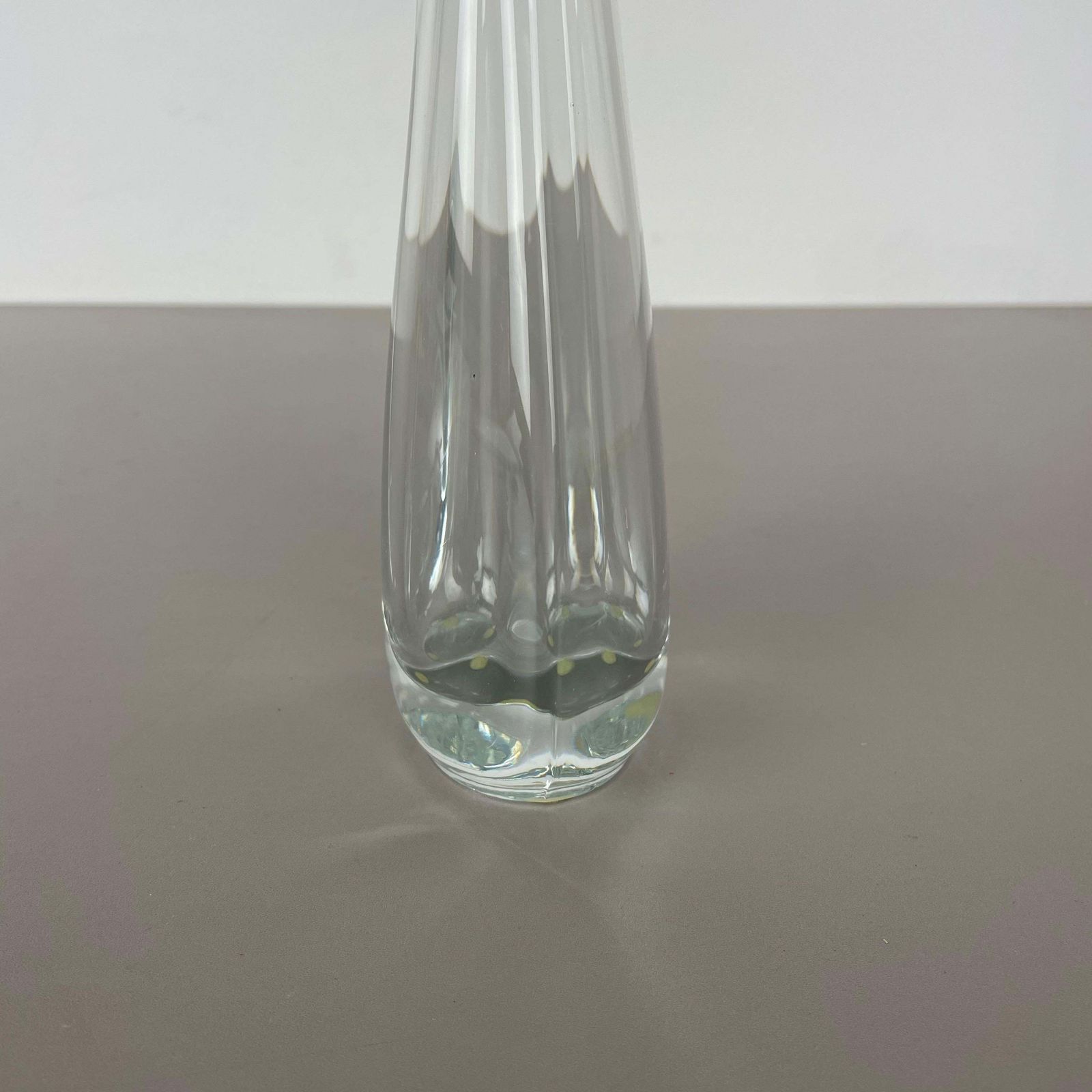 photo for sale Large Floral Crystal Glass Shell Bowl By Art Vannes Flavio Poli France 1970s