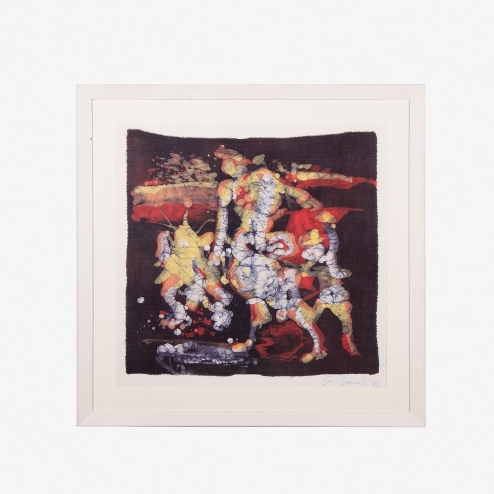 Cotton Batik Artwork C.1970, 1970s