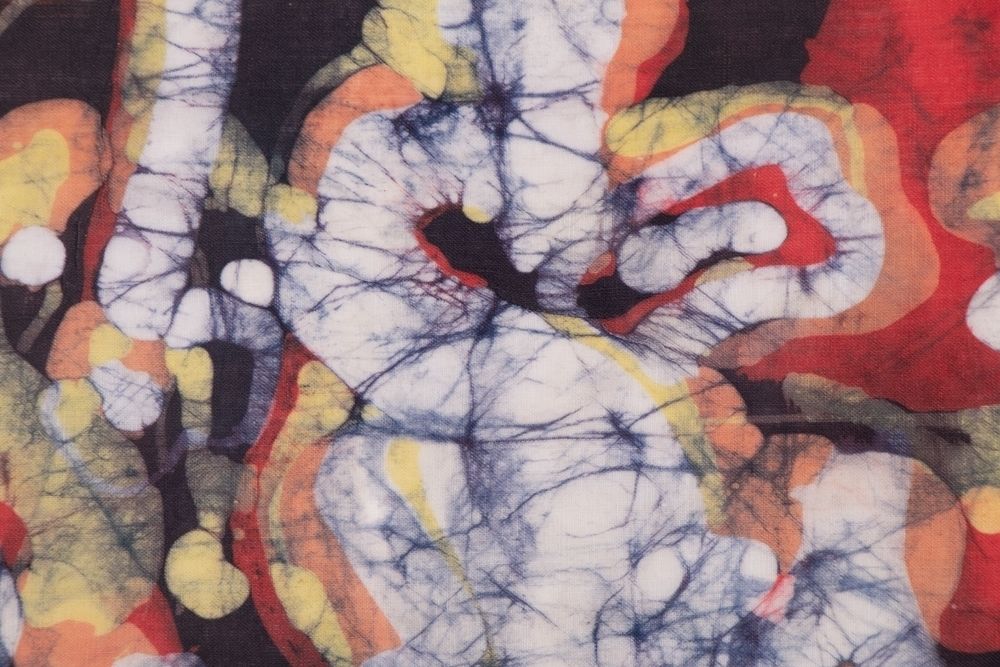 Cotton Batik Artwork C.1970, 1970s photo vinterior
