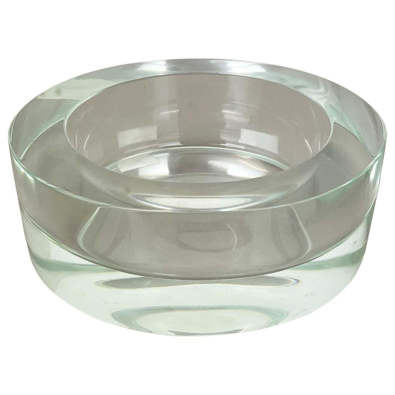New Old Stock 3,1kg Lucid Bowl Murano Glass Seguso Vetri D'arte, Italy, 1970 No2 photo furniture
