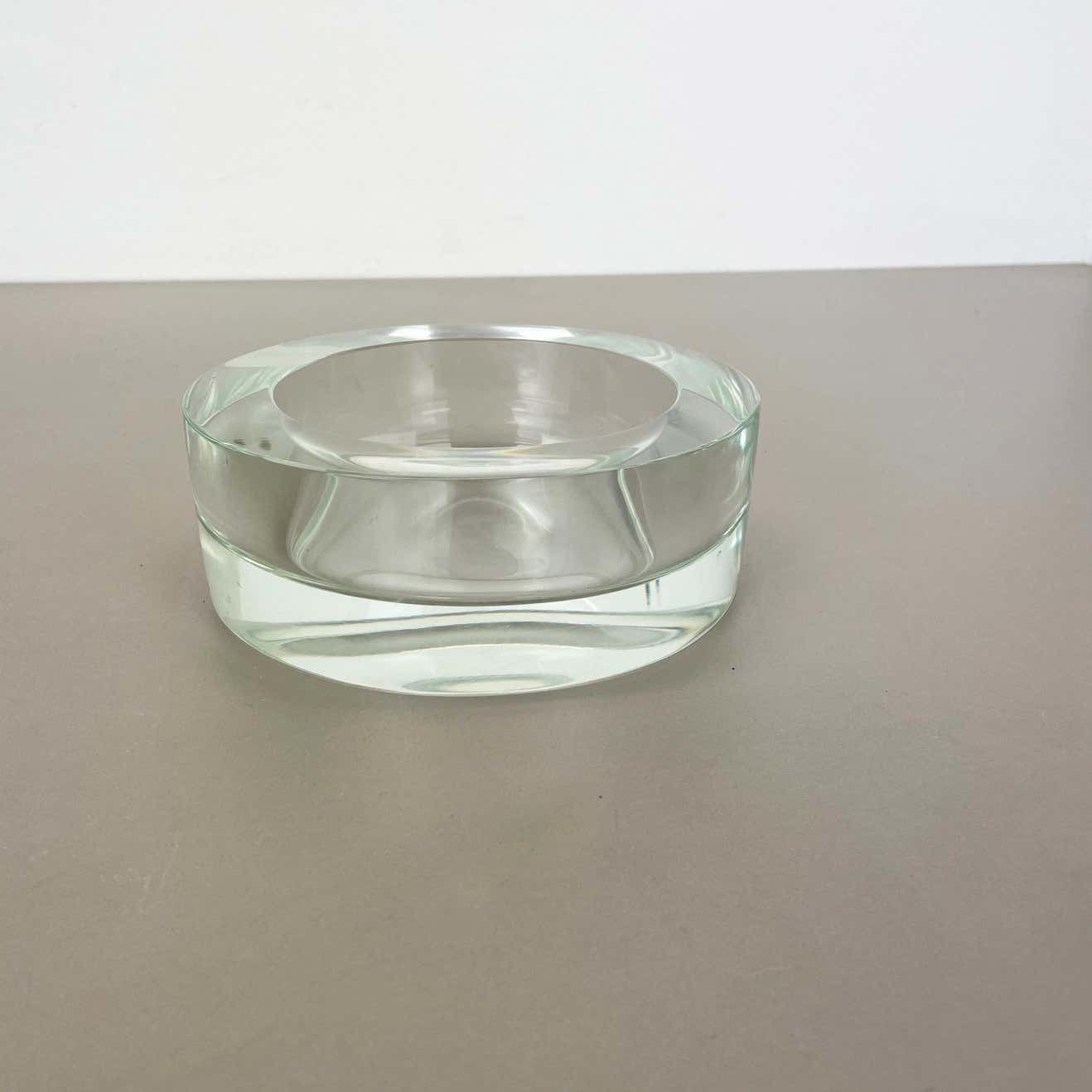 New Old Stock 3,1kg Lucid Bowl Murano Glass Seguso Vetri D'arte, Italy, 1970 No2