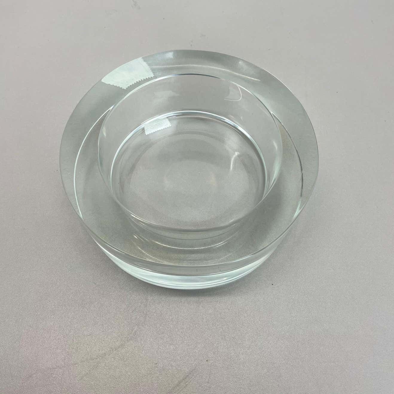 New Old Stock 3,1kg Lucid Bowl Murano Glass Seguso Vetri D'arte, Italy, 1970 No2 photo vintage