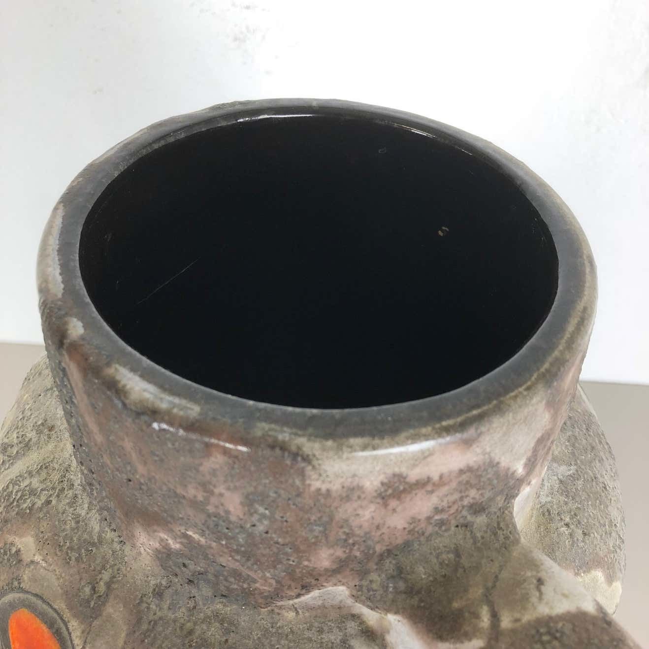 photo vintage Large Pottery Fat Lava Multi Color 420 54 Vase Made By Scheurich, 1970s