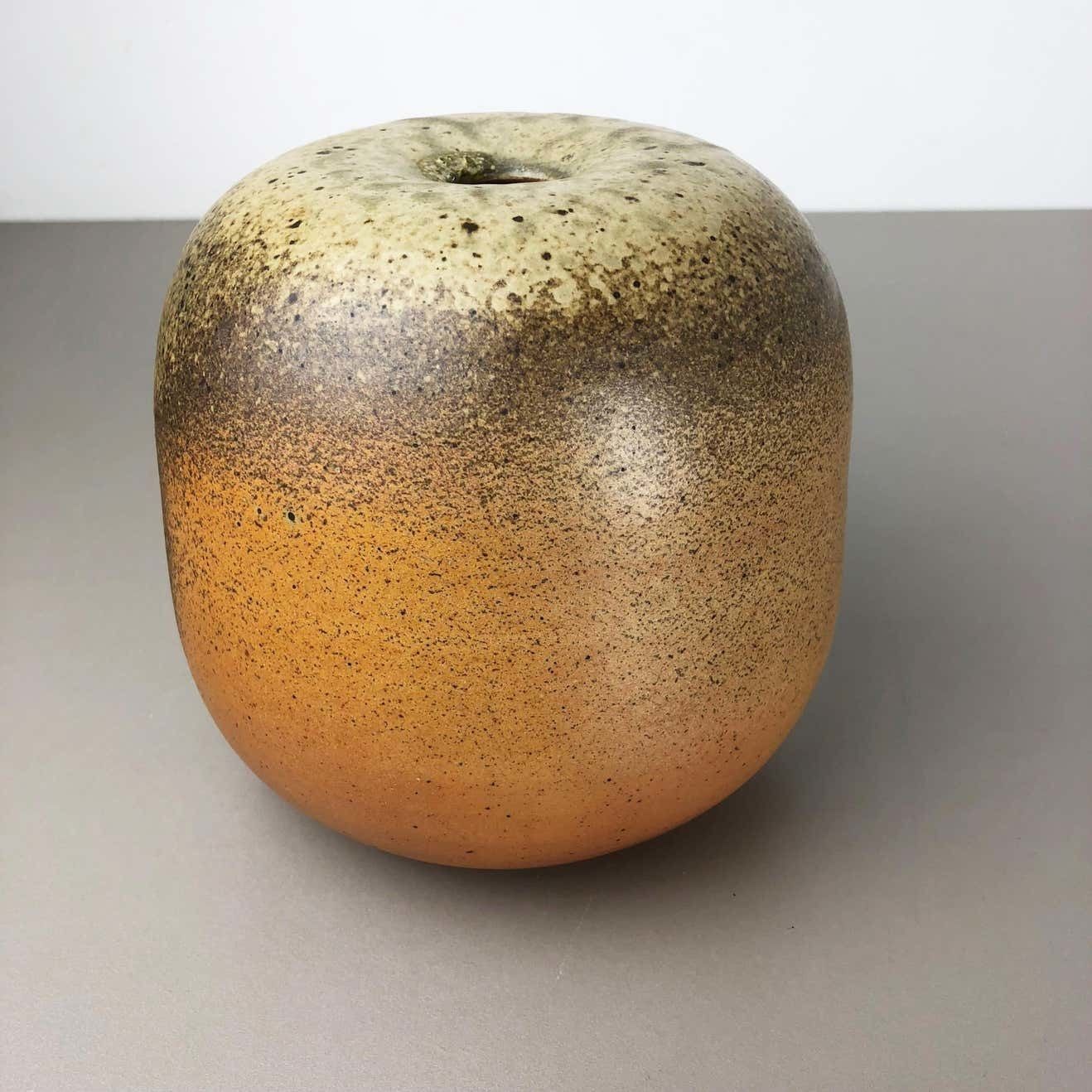 Abstract Ceramic Studio Pottery Vase Object Horst Kerstan, Kandern Germany 1980s photo for sale