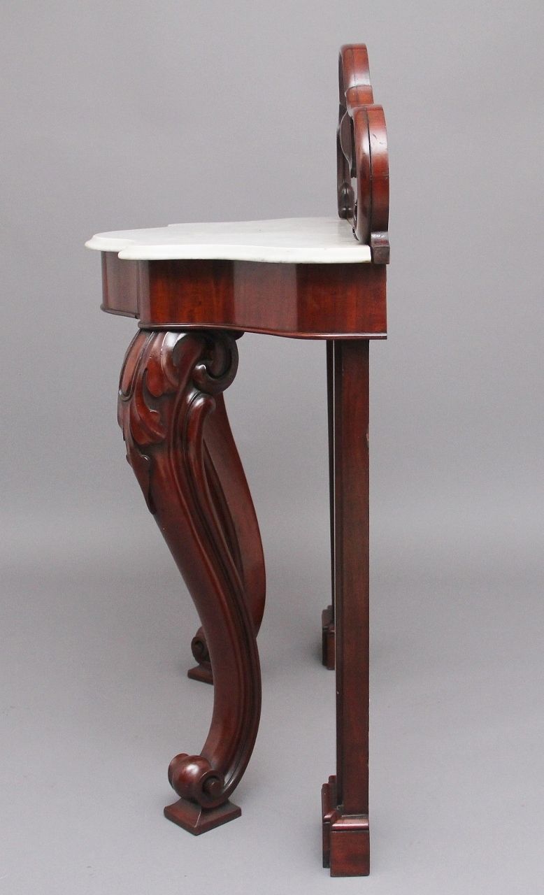 19th Century Mahogany And Marble Top Consul Table photo 1950.0