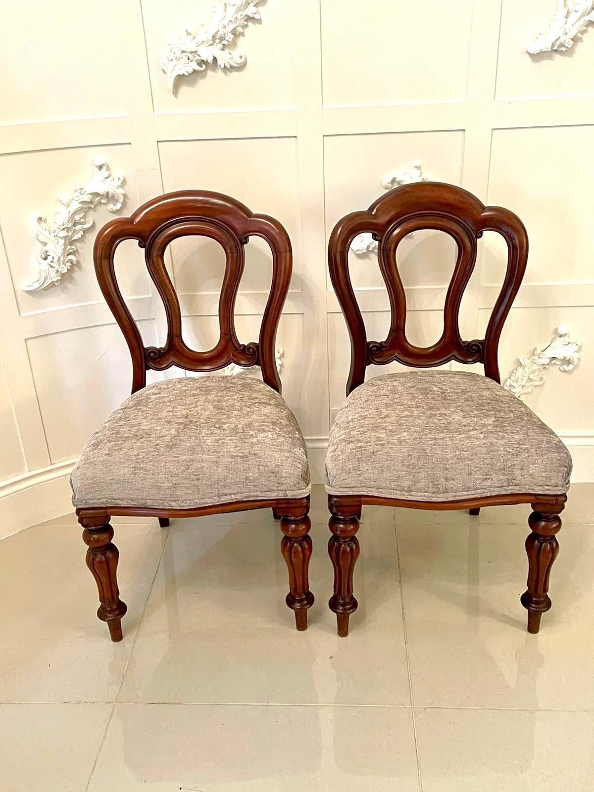 photo vinterior Antique Set Of Six Victorian Mahogany Dining Chairs