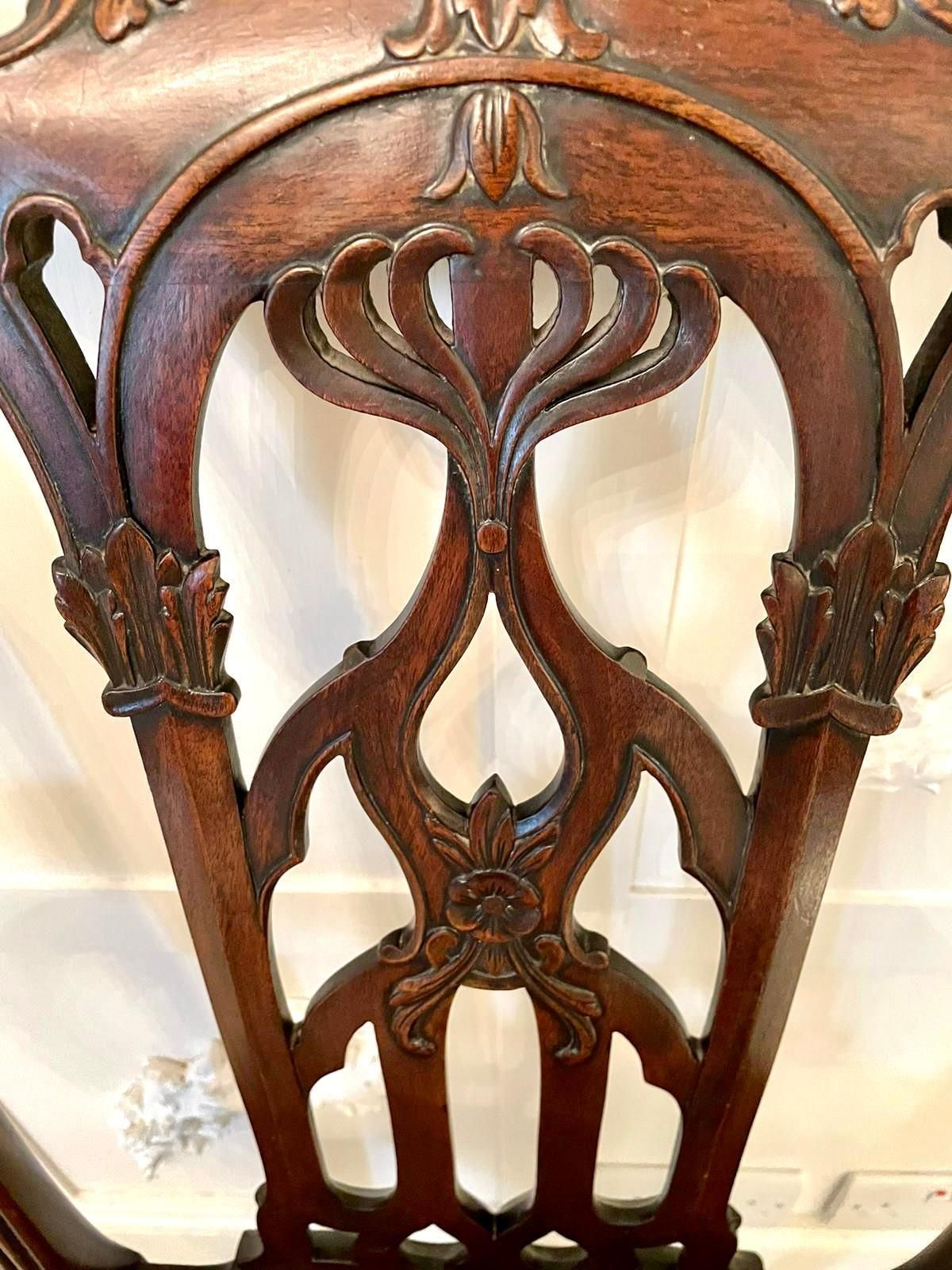 Quality Antique Victorian Carved Mahogany Desk Chair photo furniture
