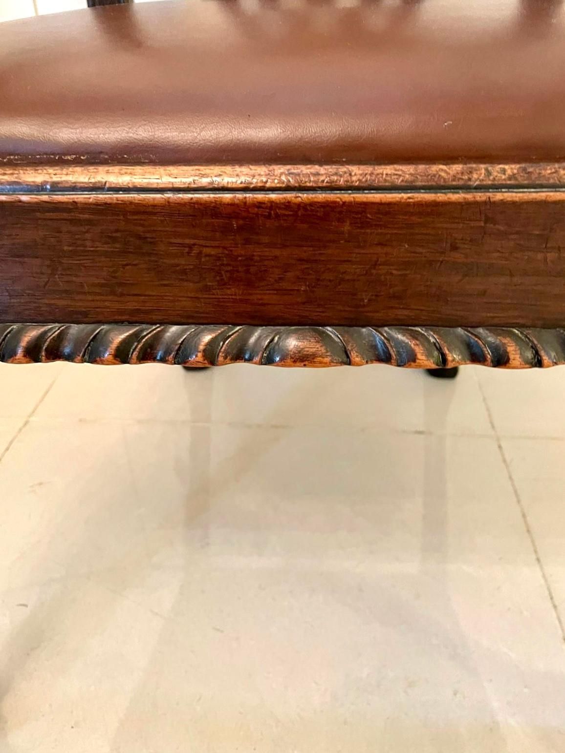 Quality Antique Victorian Carved Mahogany Desk Chair photo for sale