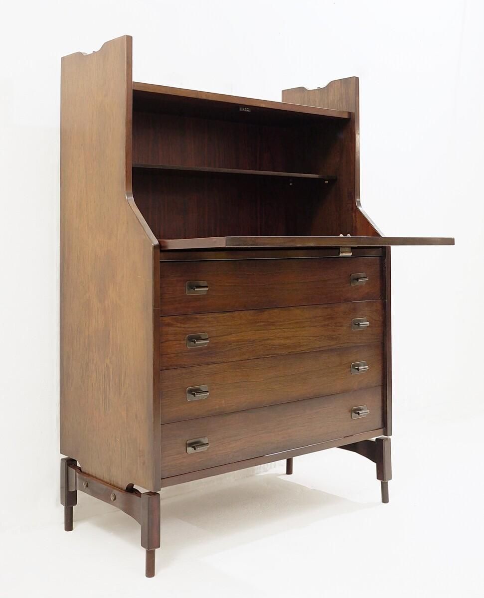 photo furniture Mid Century Modern Wooden Secretary Desk , Italy, 1970s