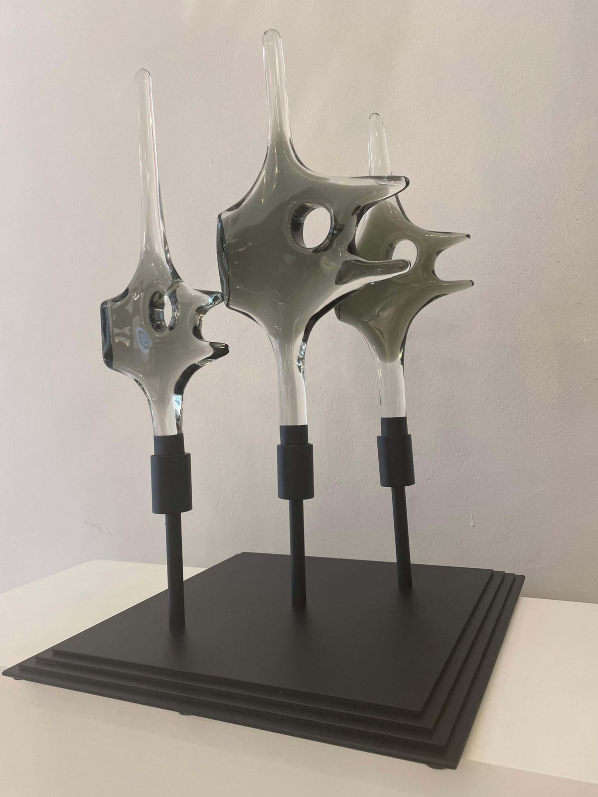 School Of Fish Glass Sculpture Attributed To Livio Seguso, 1970s photo for sale