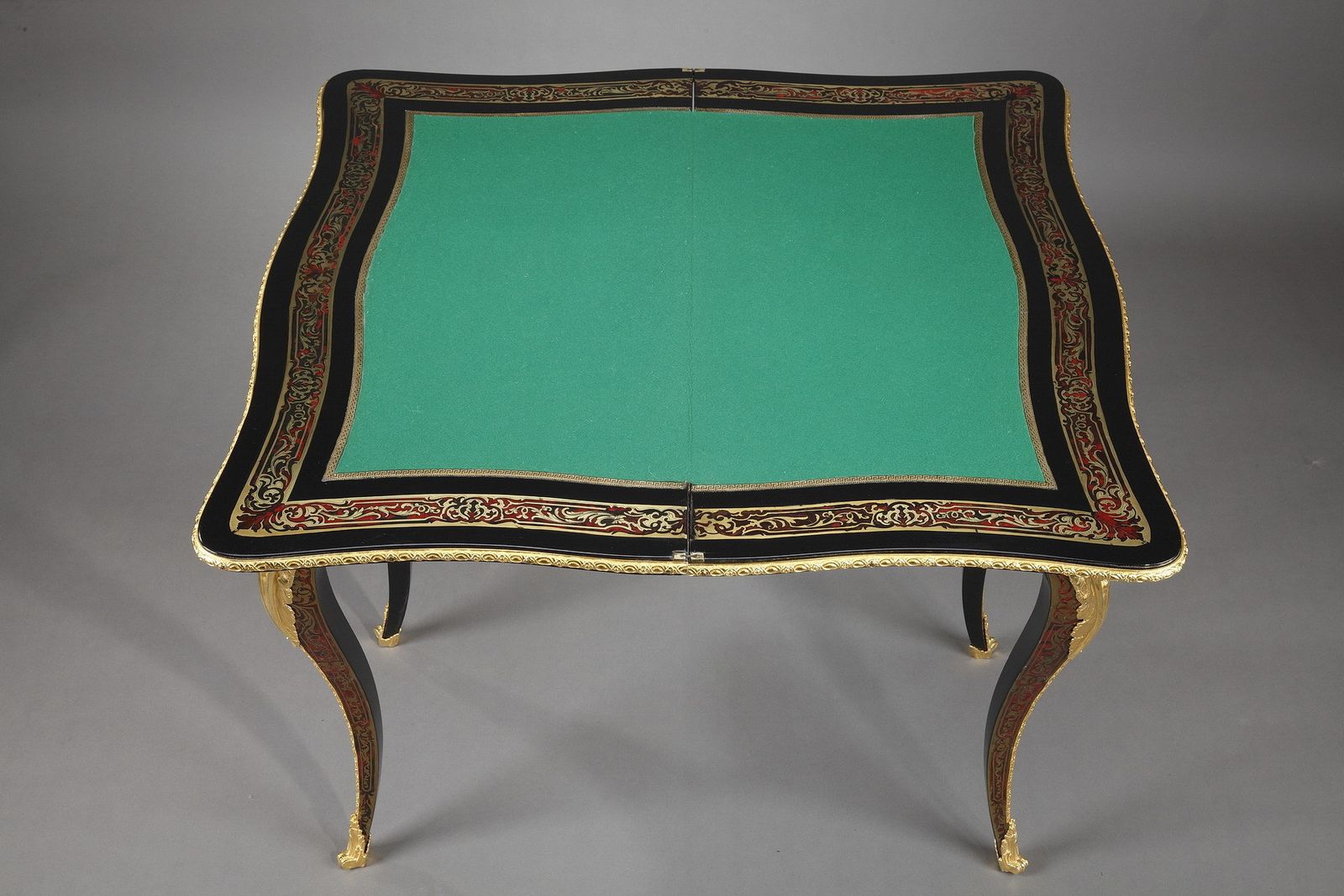 Console en speltafel in Boulle-marketerij photo vintage
