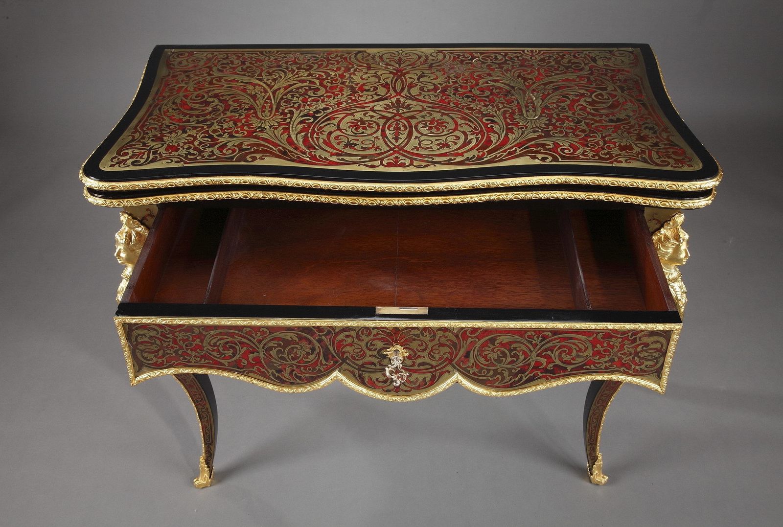Furniture Console And Game Table In Boulle Marquetry photo
