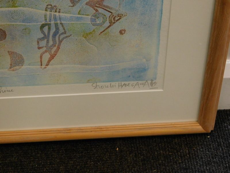 Lithographic Limited Edition Print, Signed By Japanese Master Shoichi Hasegawa "Laque De Chine" 56/110 photo furniture