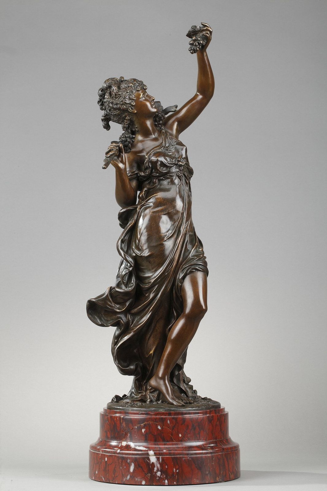 Bronze Sculpture, "Allegory Of The Vine", Signed Hippolyte Moreau (1832 1927) photo buy