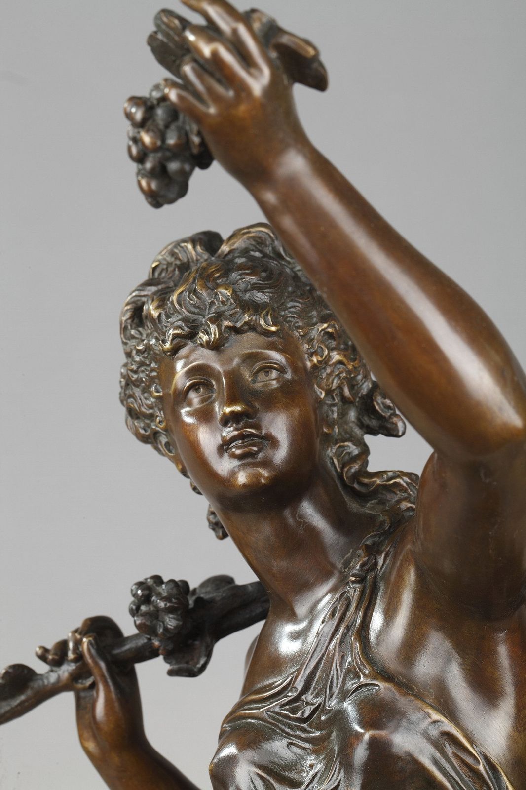 4048.0 Bronze Sculpture, "Allegory Of The Vine", Signed Hippolyte Moreau (1832 1927) photo