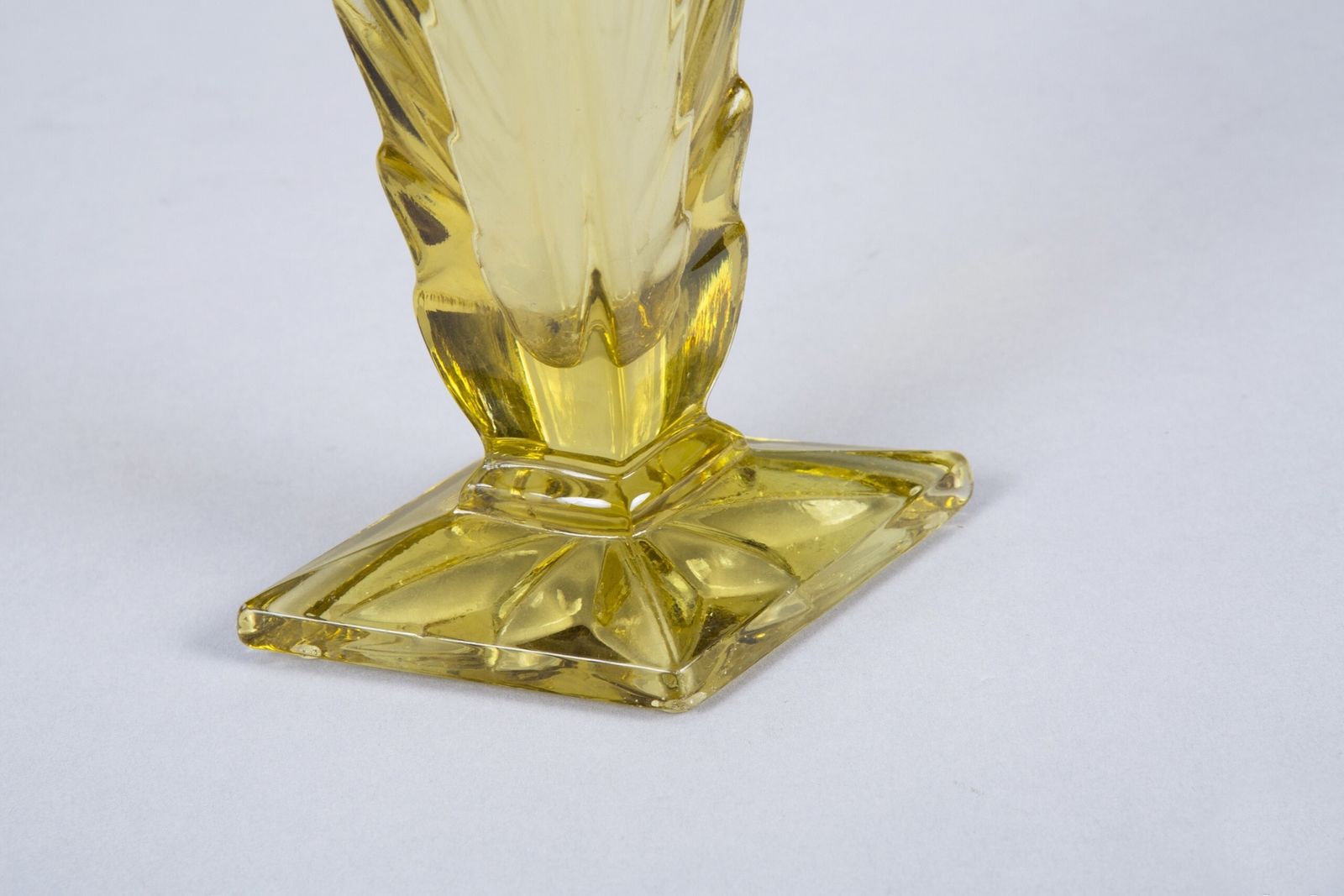 photo for sale Glass Pink Yellow And Orange Vases Made In Bohemia, Original Condition. Art Deco