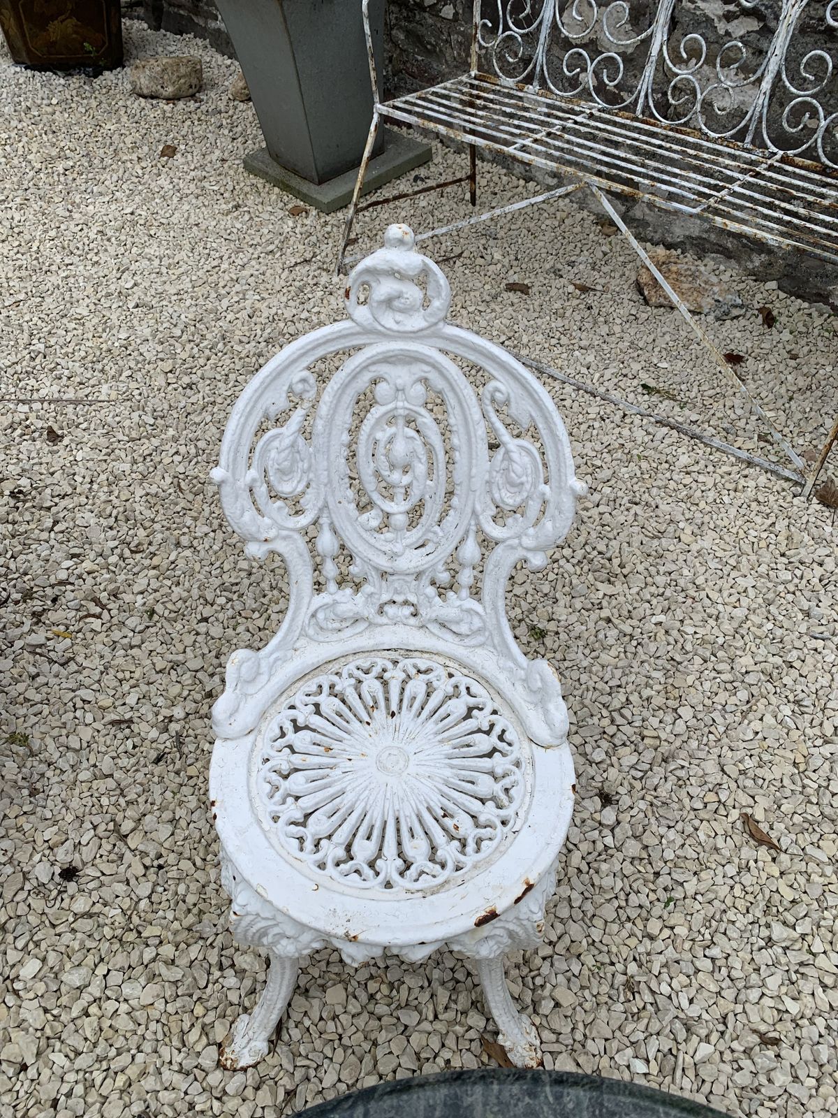Victorian Cast Iron Garden Chairs And Table photo furniture