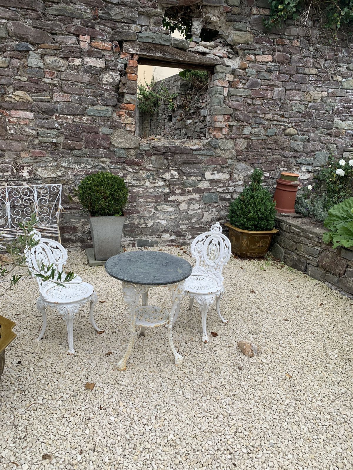 Victorian Cast Iron Garden Chairs And Table